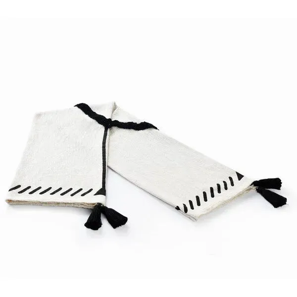 Avant-garde 80200BKN Black/Natural Throw Blanket