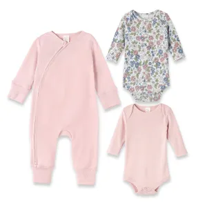 Bloom Baby Girl Gift Set - 3-Piece Floral Charm