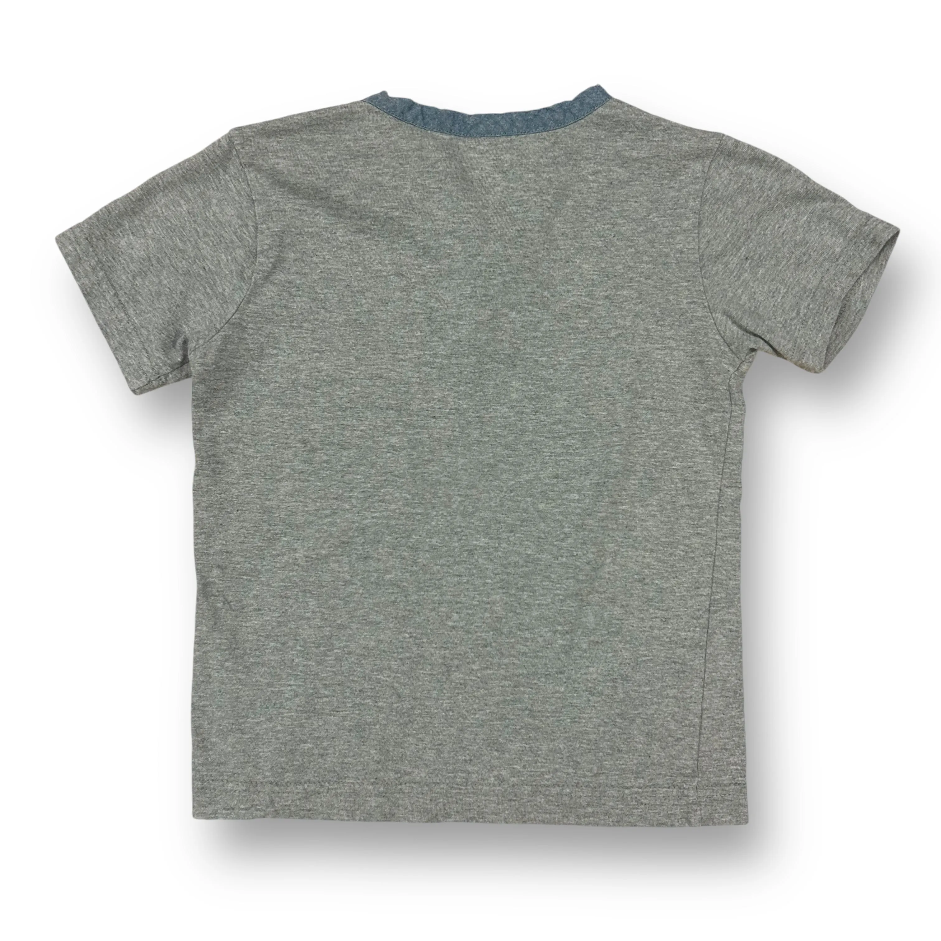 Boys Gymboree Size 5 Gray & Blue Henley Short Sleeve Shirt