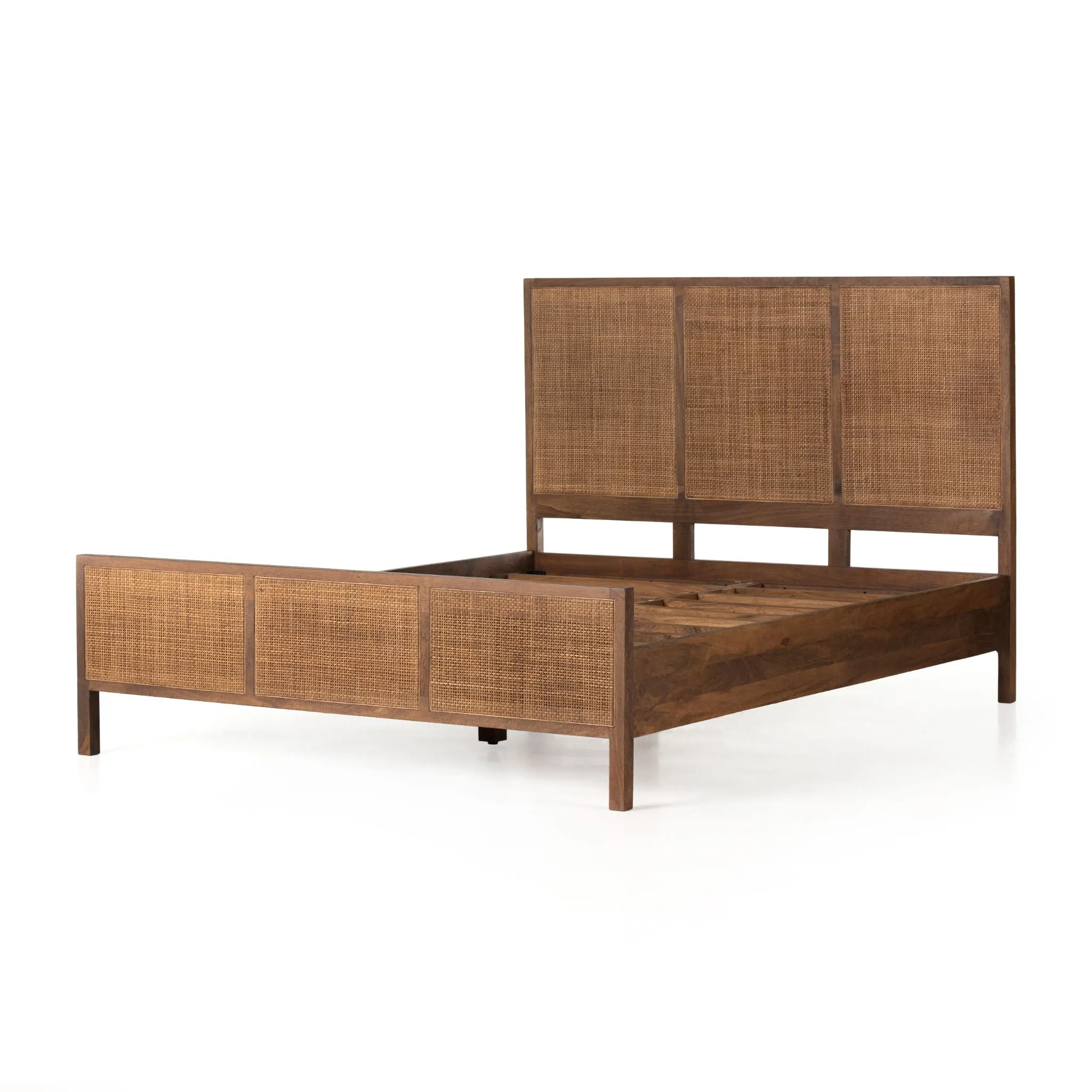 Brown Mango Caned Bed
