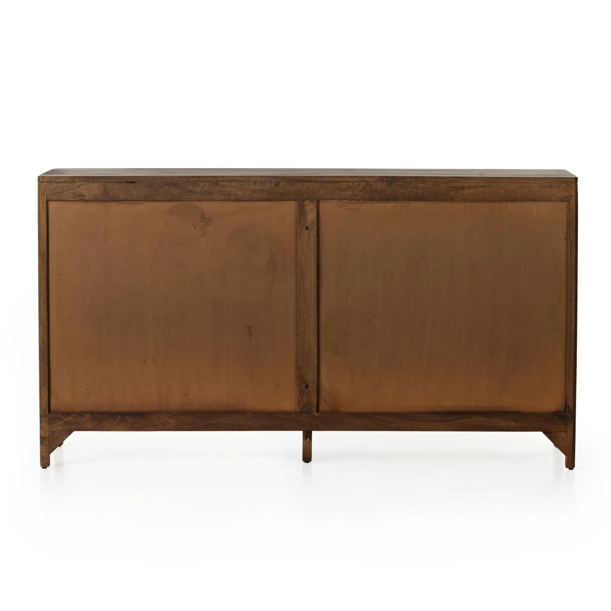 Brown-washed Mango Caned 6 Drawer Dresser