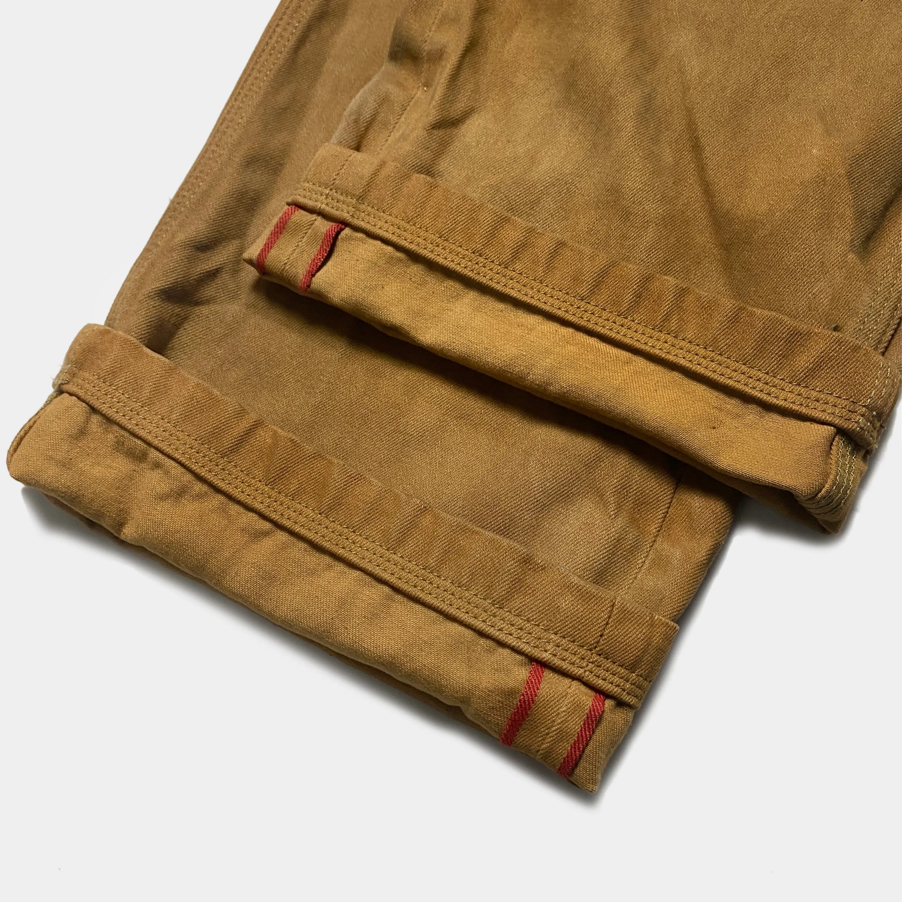 BZEN M.1028 1848.HARRY REGULAR STRAIGHT 5 POCKET FLAT FRONT SELVEDGE VEGGIE DYED CHINO-11.5OZ-E0 SIERRA