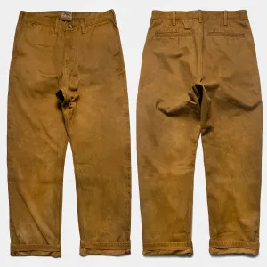 BZEN M.1028 1848.HARRY REGULAR STRAIGHT 5 POCKET FLAT FRONT SELVEDGE VEGGIE DYED CHINO-11.5OZ-E0 SIERRA