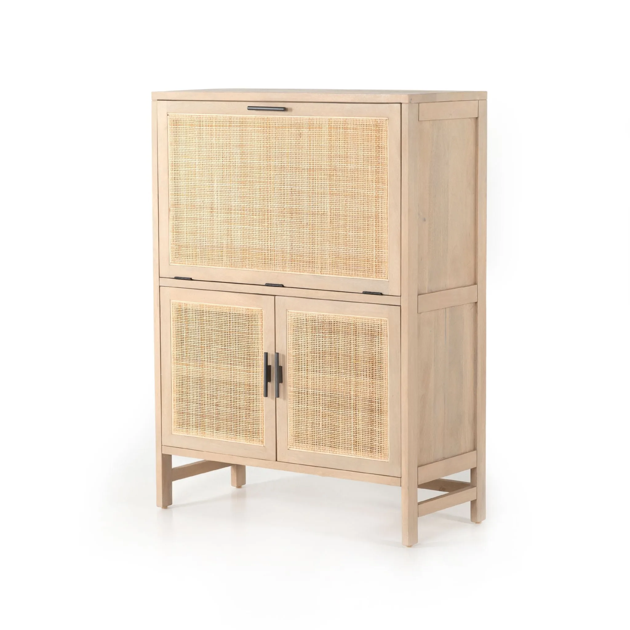 Caned Mango Bar Cabinet