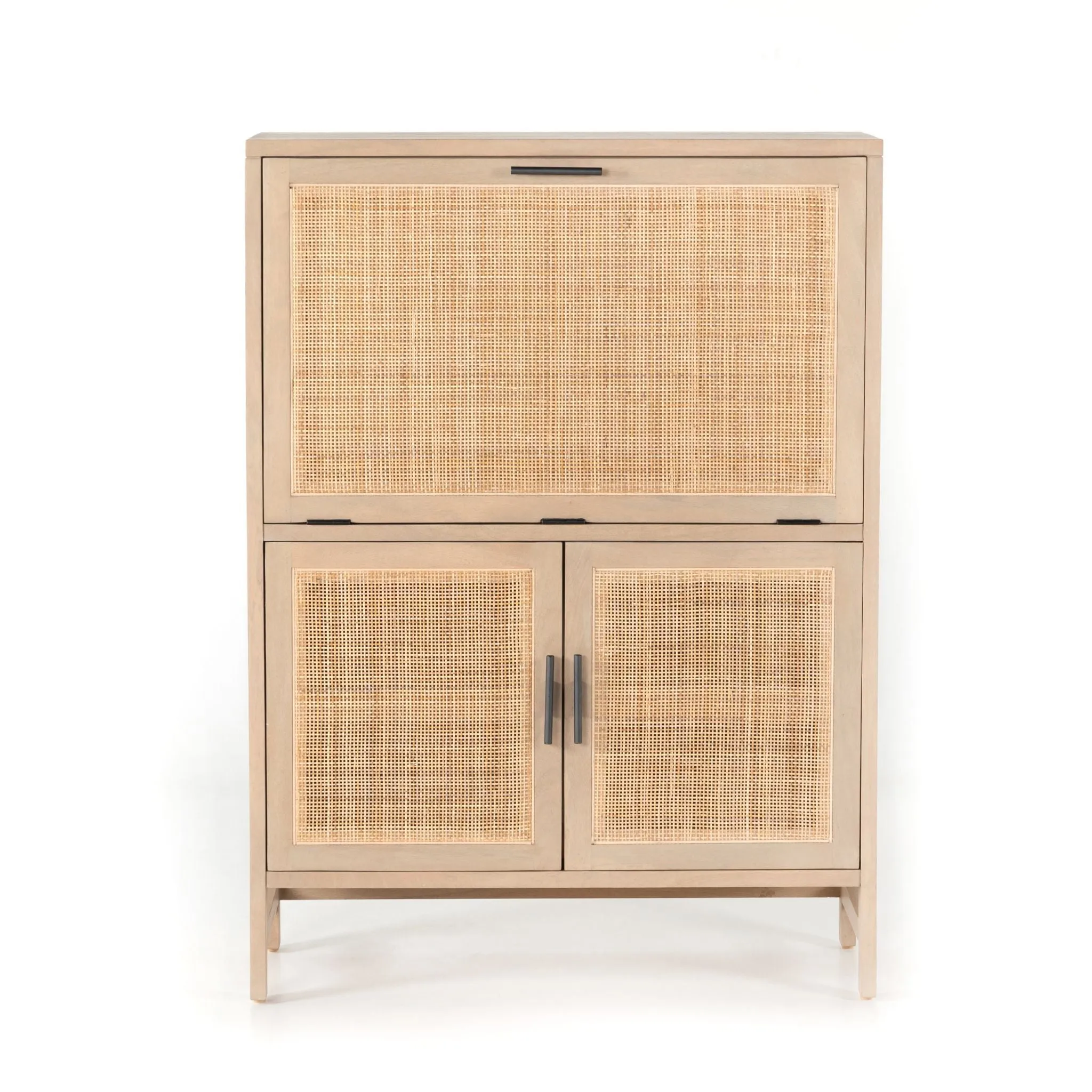 Caned Mango Bar Cabinet