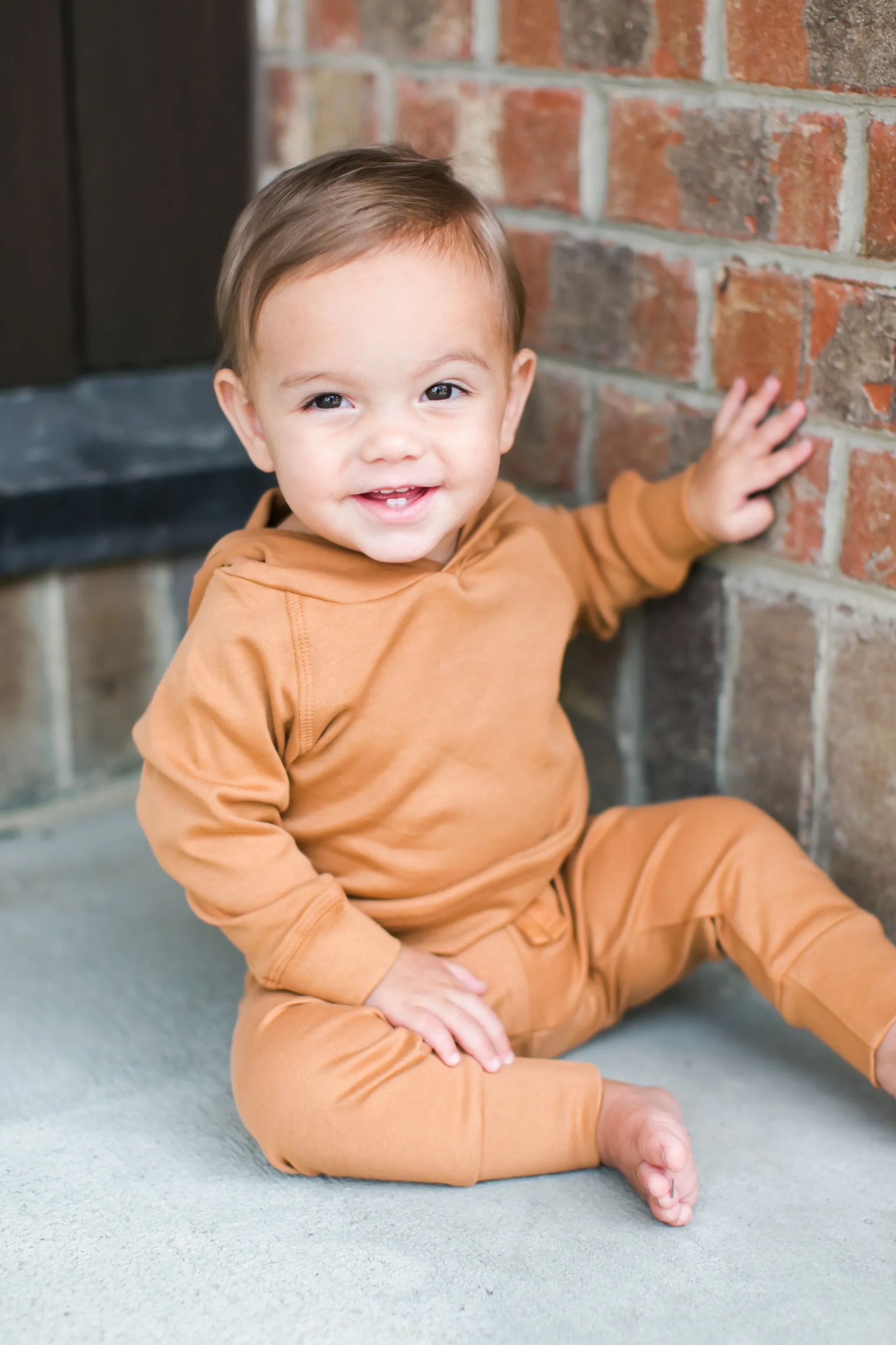 Colored Organics - Madison Hooded Pullover in Ginger