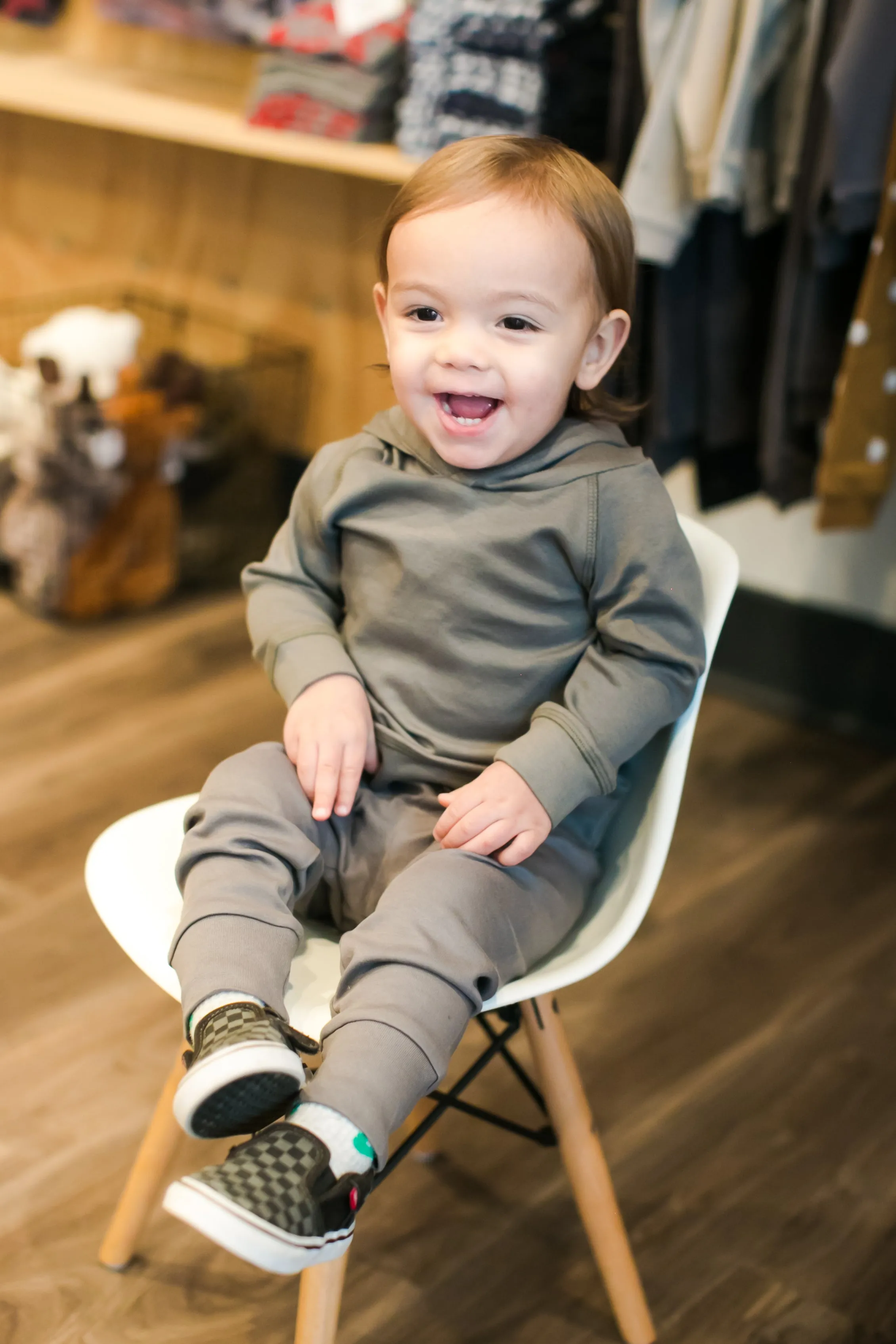 Colored Organics - Madison Hooded Pullover in Pewter