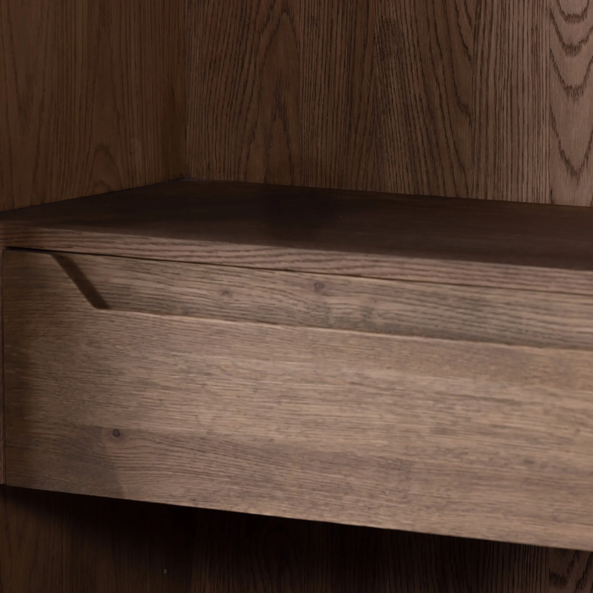 Drifted Oak Framed Glass Cabinet