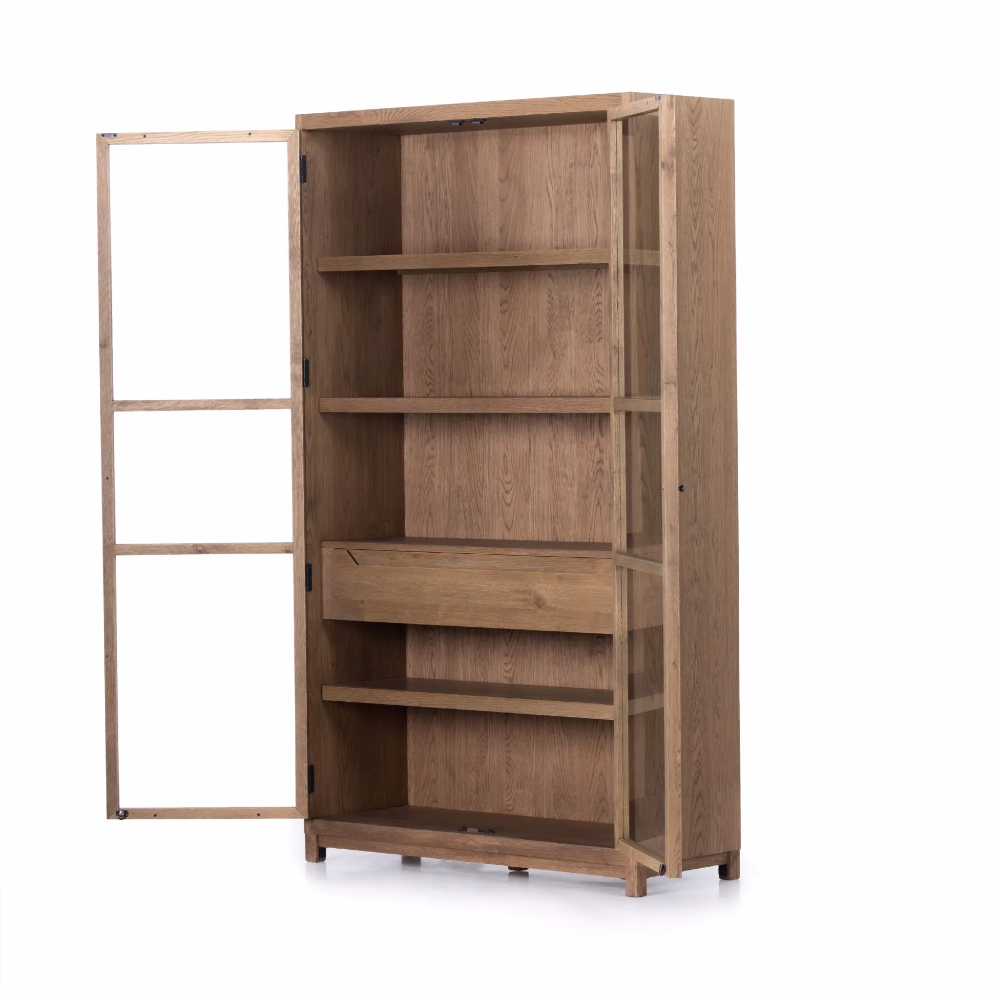 Drifted Oak Framed Glass Cabinet