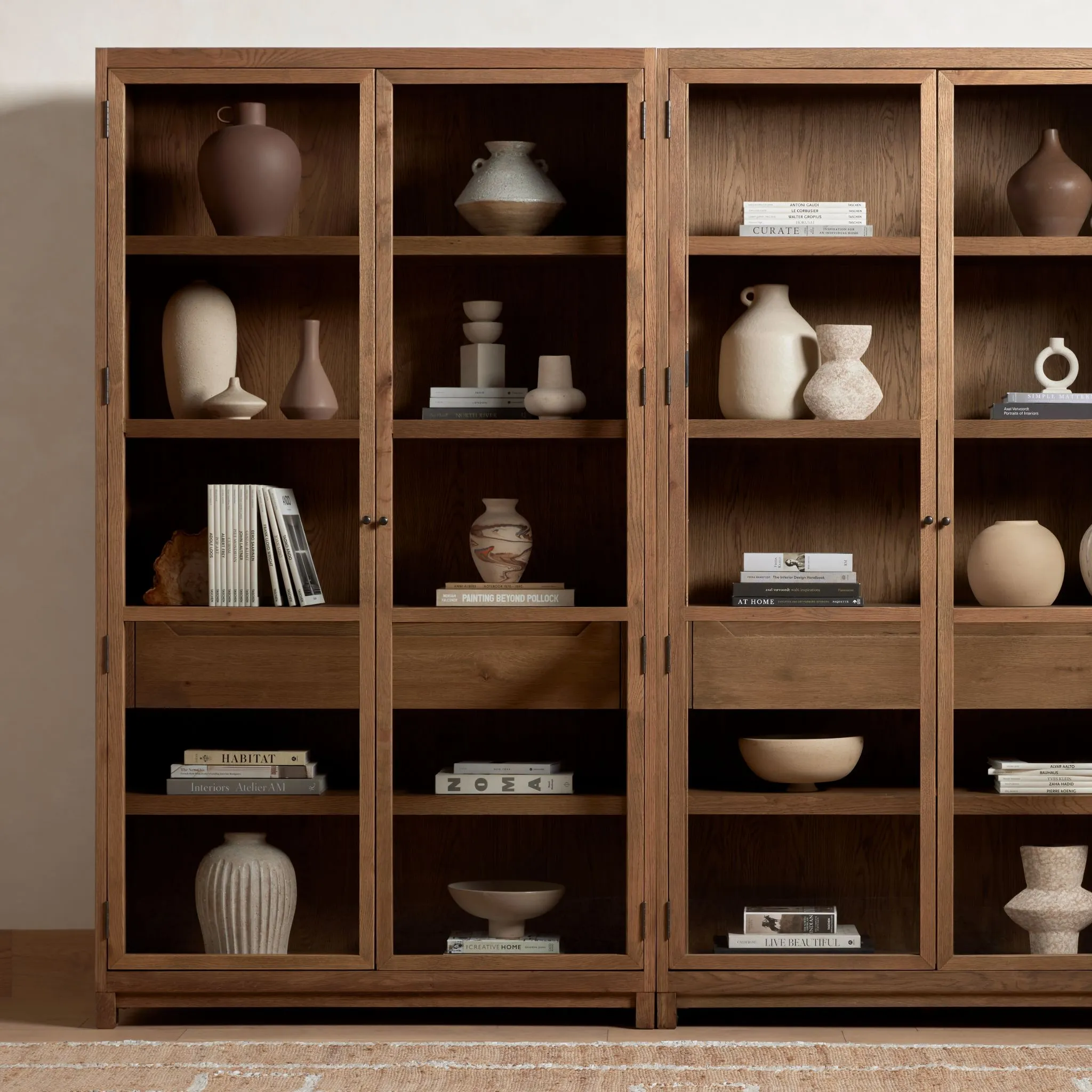 Drifted Oak Framed Glass Cabinet