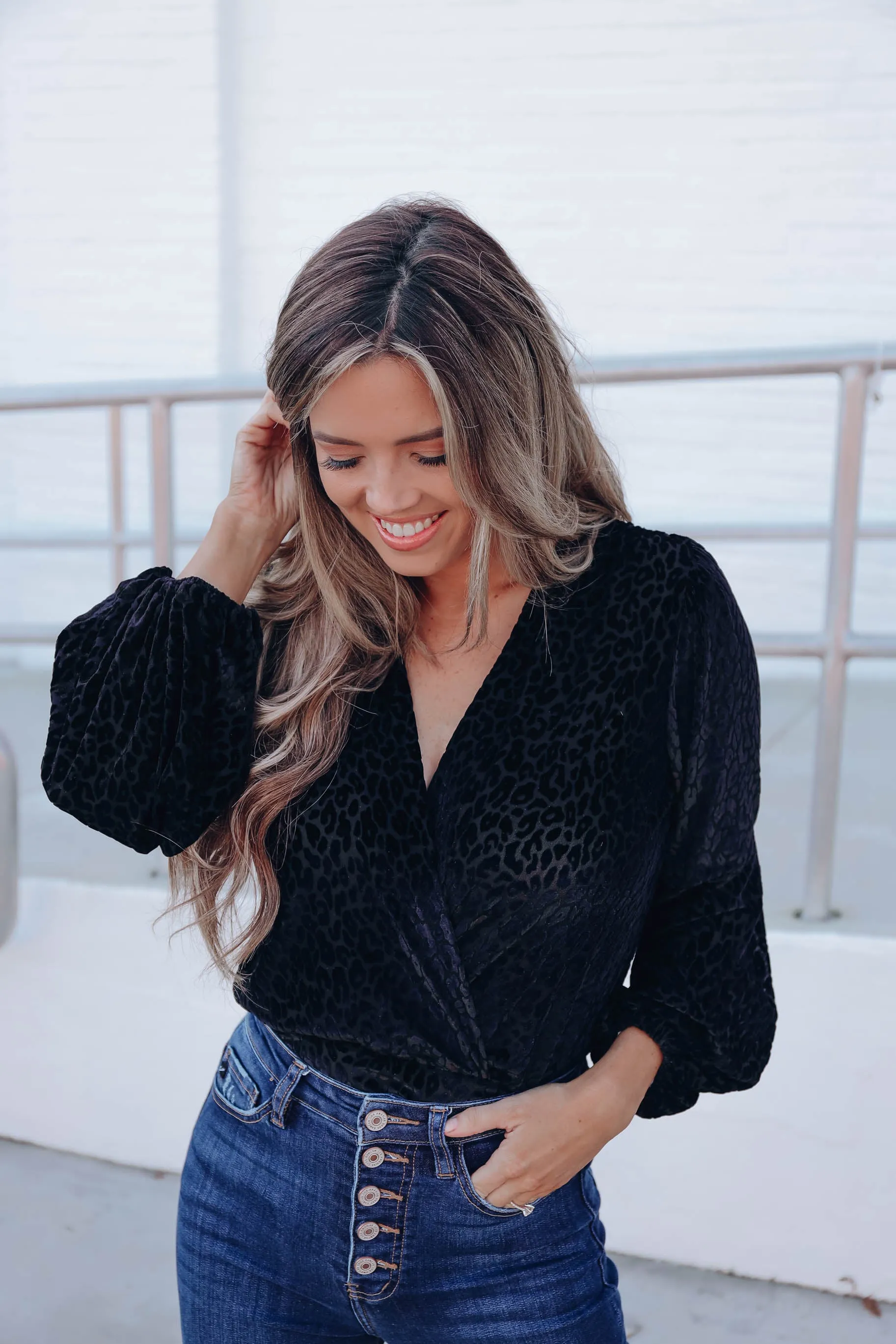Feelin' Fierce Velvet Bodysuit - Black