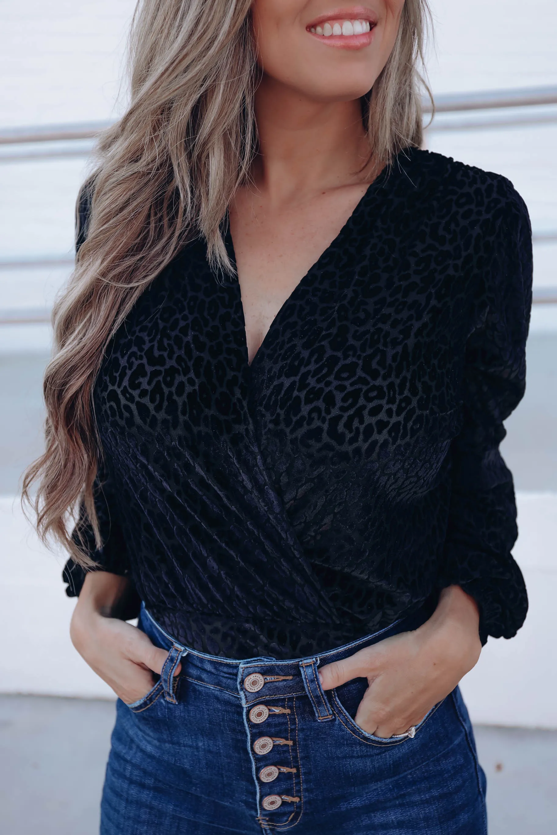 Feelin' Fierce Velvet Bodysuit - Black