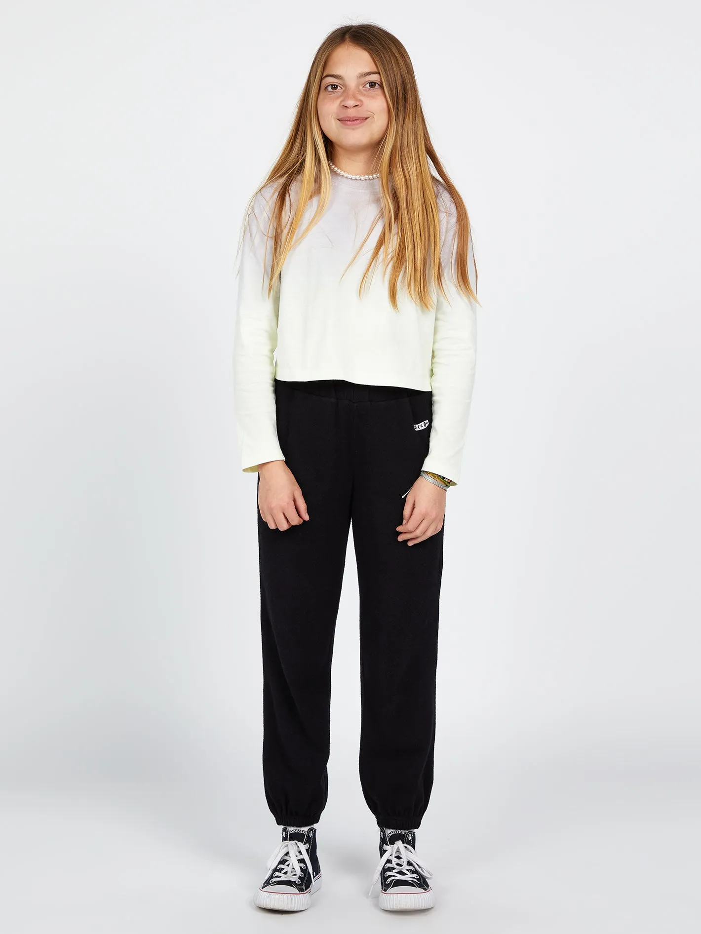 Girls Lived In Lounge Fleece Pants - Black