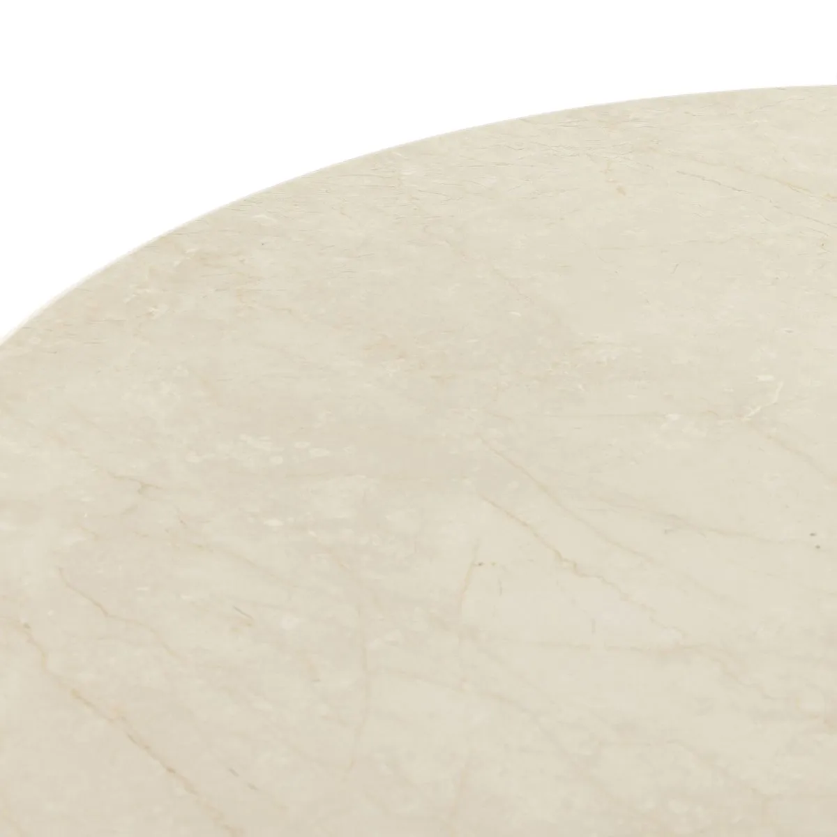 Italian Bistro-style Dining Table, Cream Marble 60"