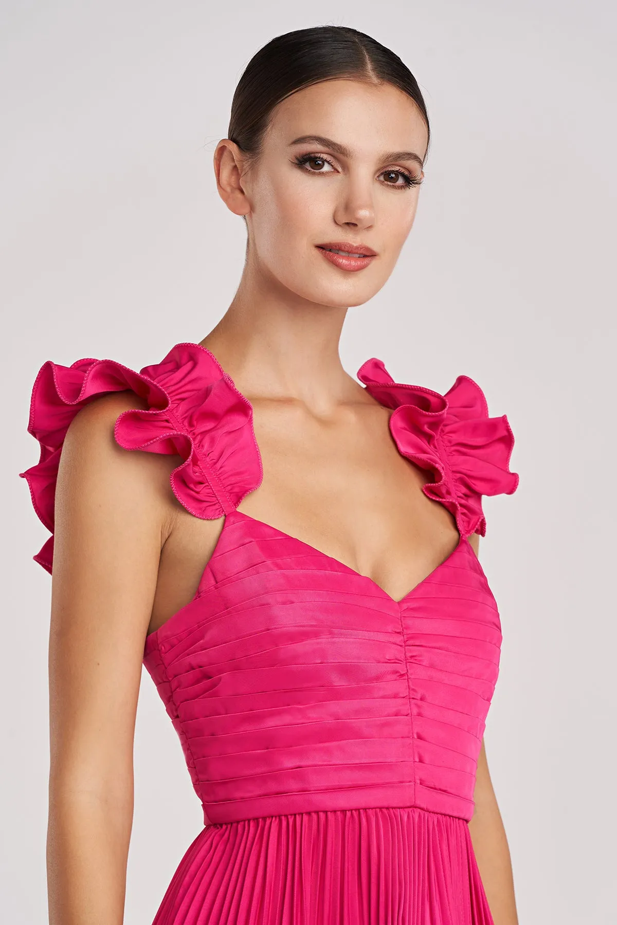 Kitty Ruffle Strap Mini Dress
