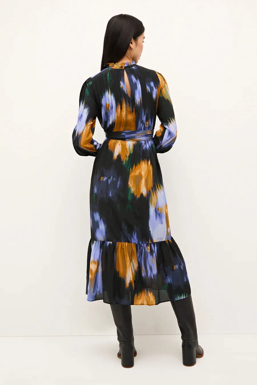 Ma203 Perigold Pleated Midi Dres