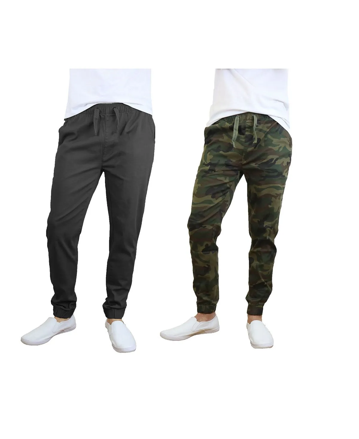 Men's Basic Stretch Twill Joggers, Pack of 2 Galaxy By Harvic