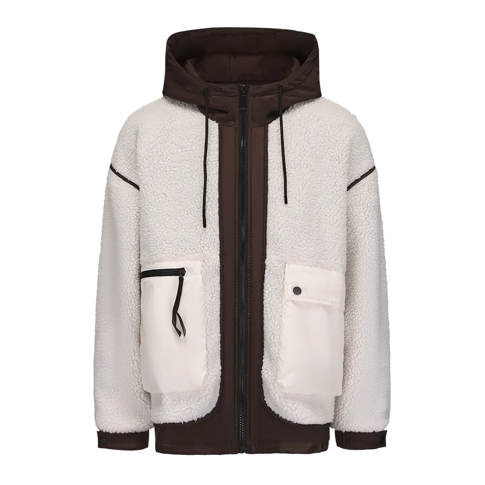 Men's Plush Sherpa Hoodie Fleece Jacket
