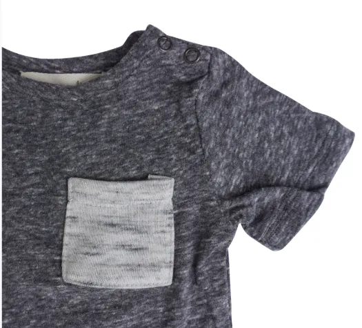 Miki Miette - Pocket Tee in Coastal Heather Grey