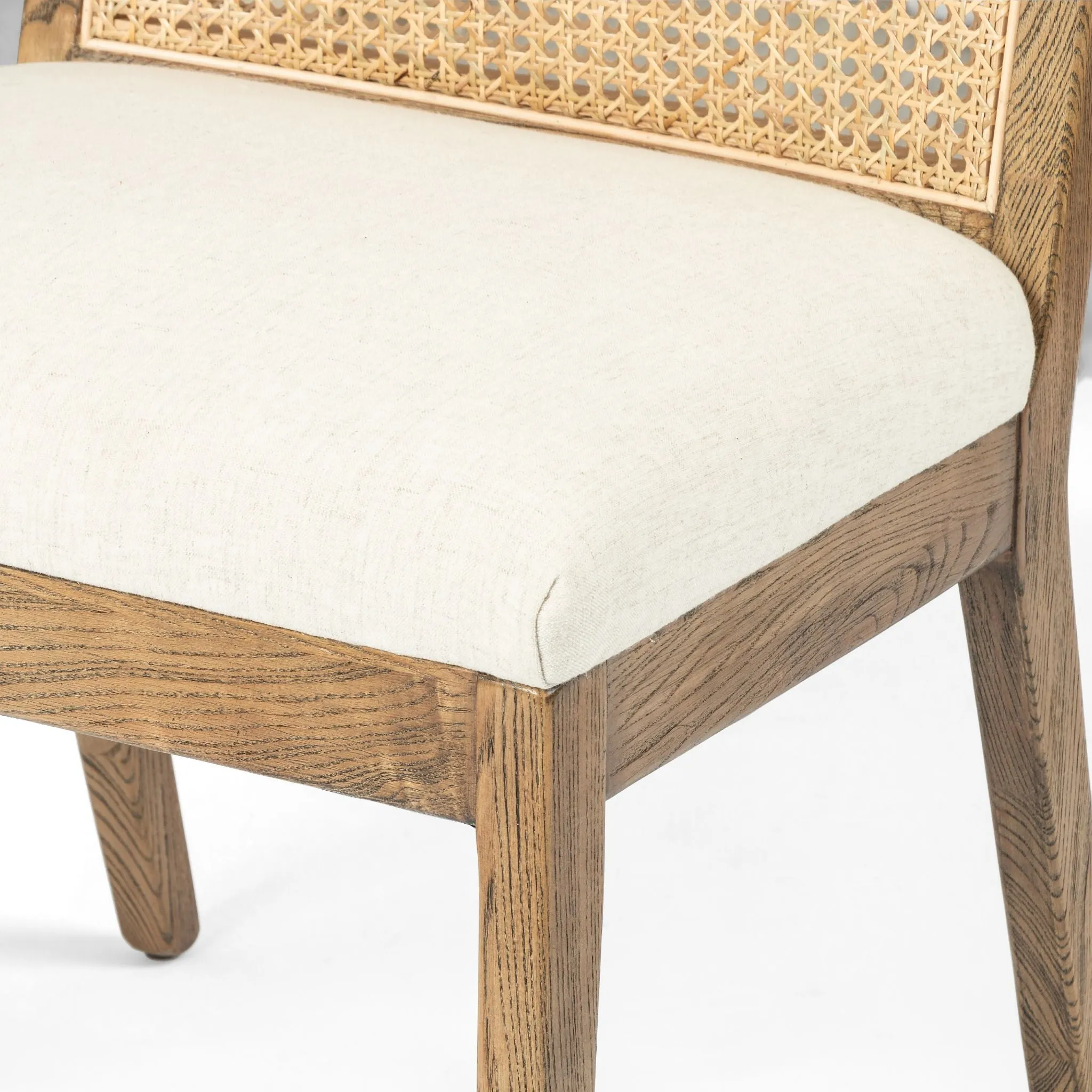 Natural Cane Armless Dining Chair
