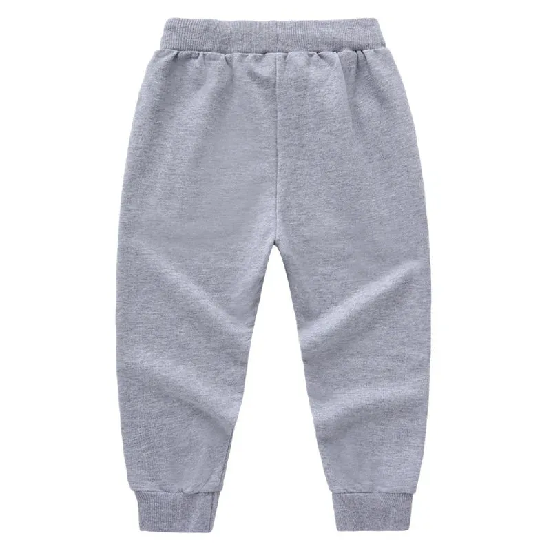 New Arrival Children's Pants Spring Cotton Lacing Pocket Jogger Sweatpants Boys Girls Clothing 2-12Years Old 1-3Pcs/Lot Trousers