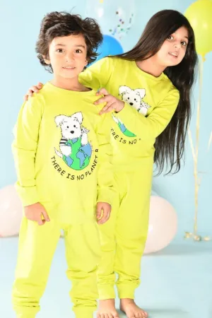 PLANET B GIRLS SWEATSHIRT JOGGER SET (FLEECE)