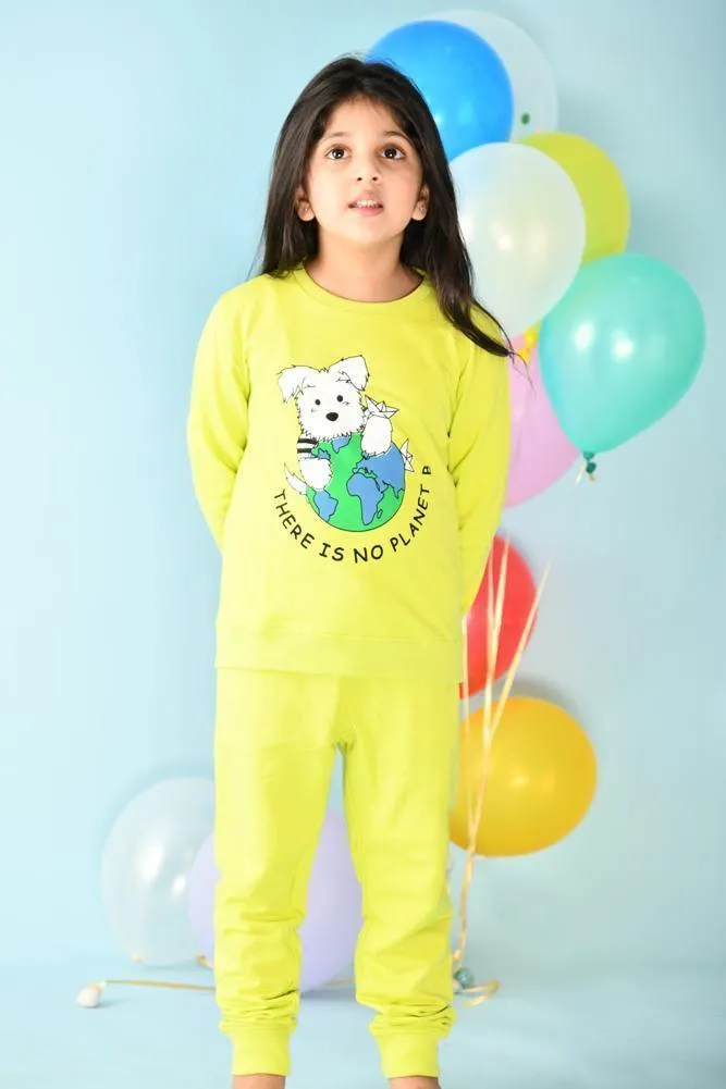 PLANET B GIRLS SWEATSHIRT JOGGER SET (FLEECE)