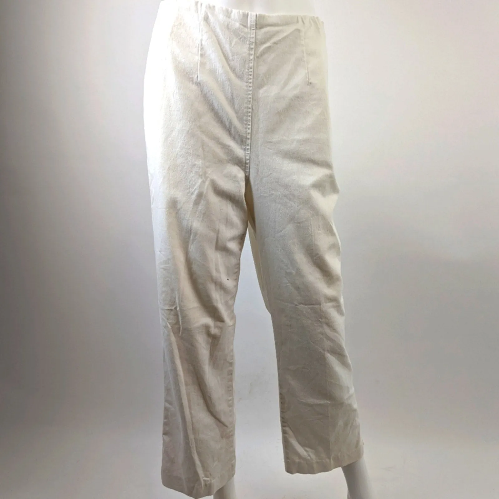 Sigrid Olsen Impressionist White Cropped Pants 10/31
