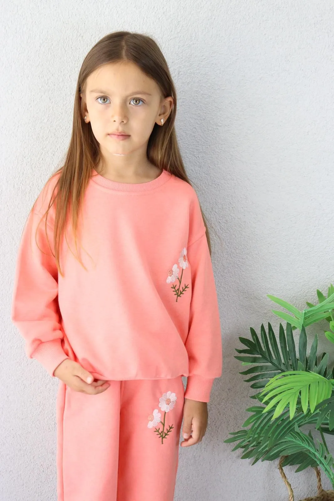 Soft Flower Casual Jogger Set