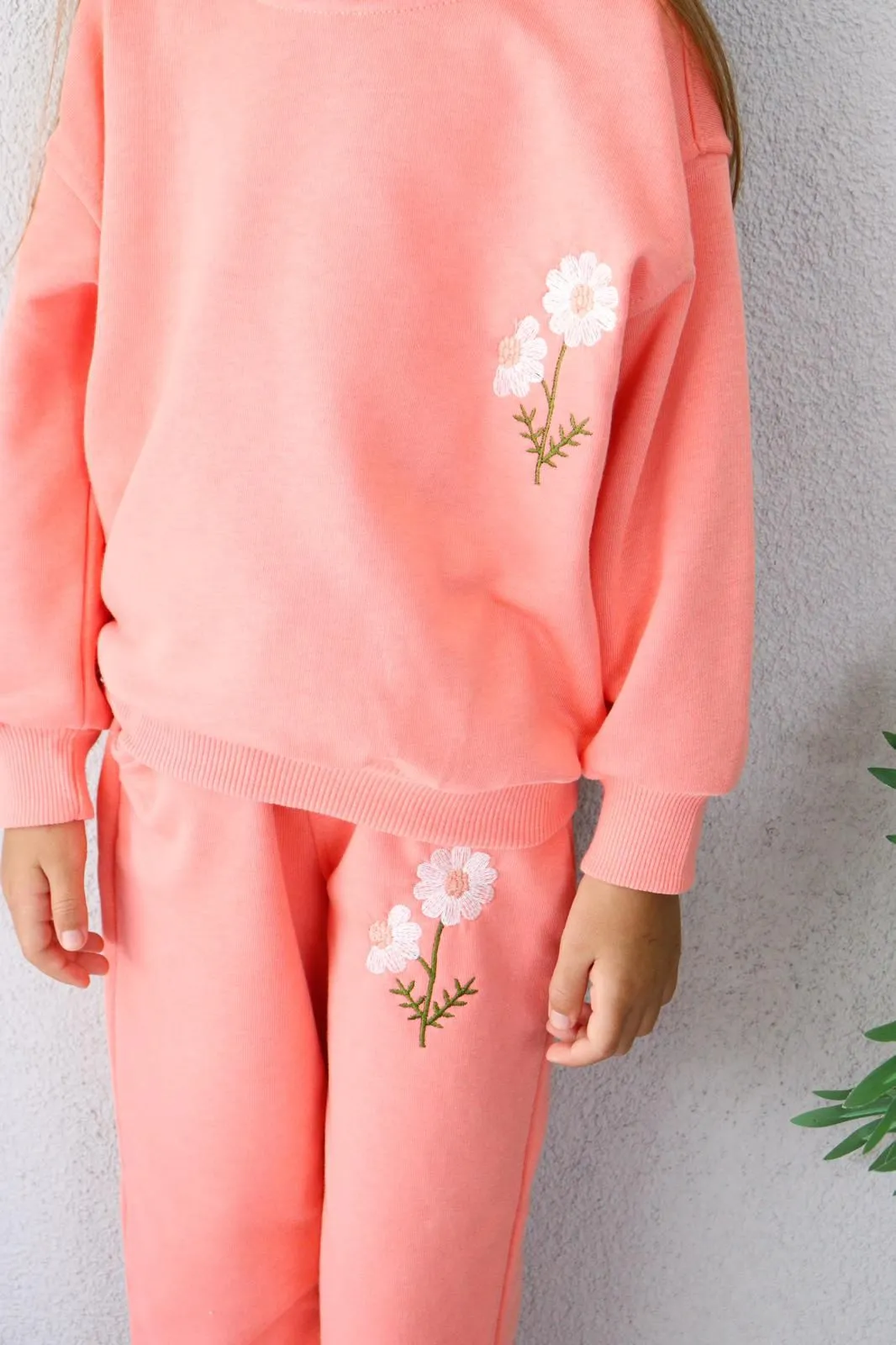 Soft Flower Casual Jogger Set