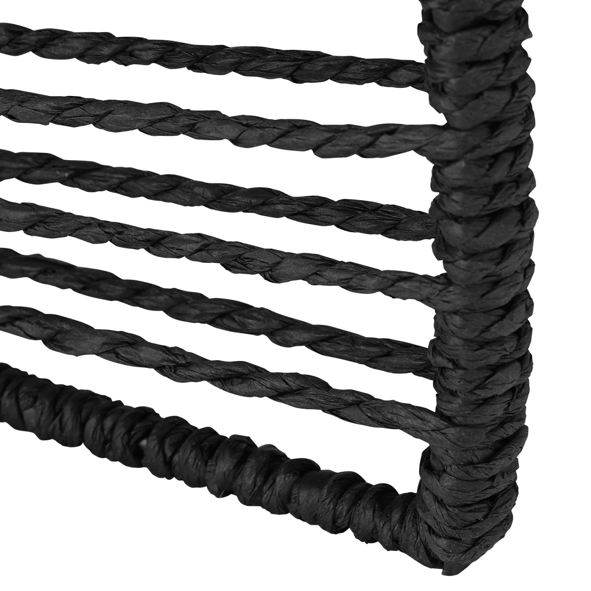 Twin Eclipses 2-Piece Black Paper Rope Wall Art