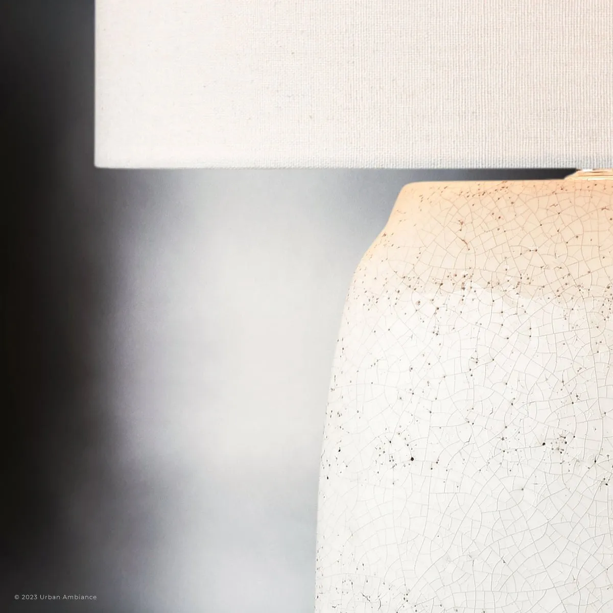 UEX7870 Modern Rustic Table Lamp 15''W x 15''D x 23''H, White Finish, Harmony Collection