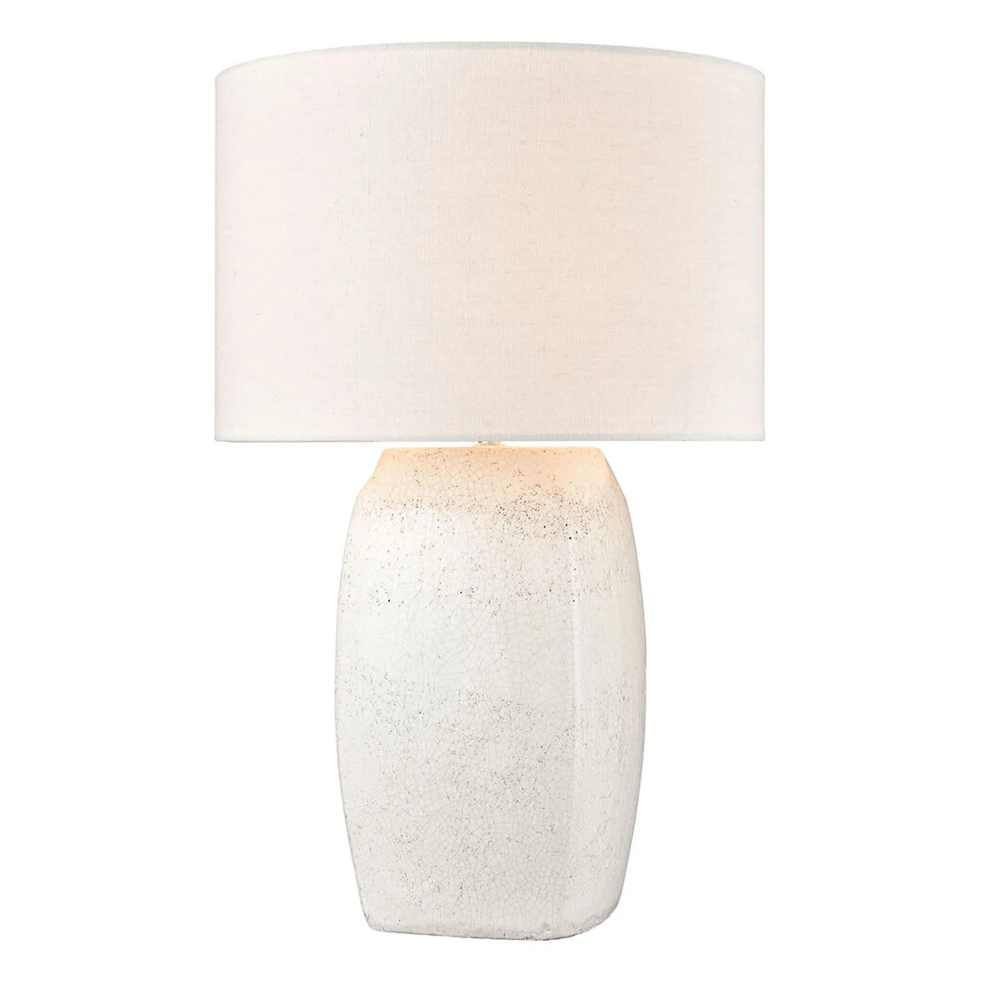 UEX7870 Modern Rustic Table Lamp 15''W x 15''D x 23''H, White Finish, Harmony Collection