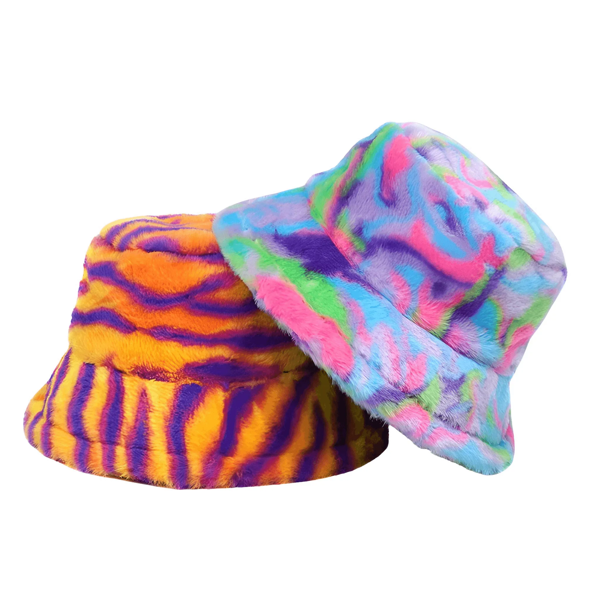 Warm Faux Fur Bucket Hats Women Men Fluffy Thick Faux Rabbit Hair Hats