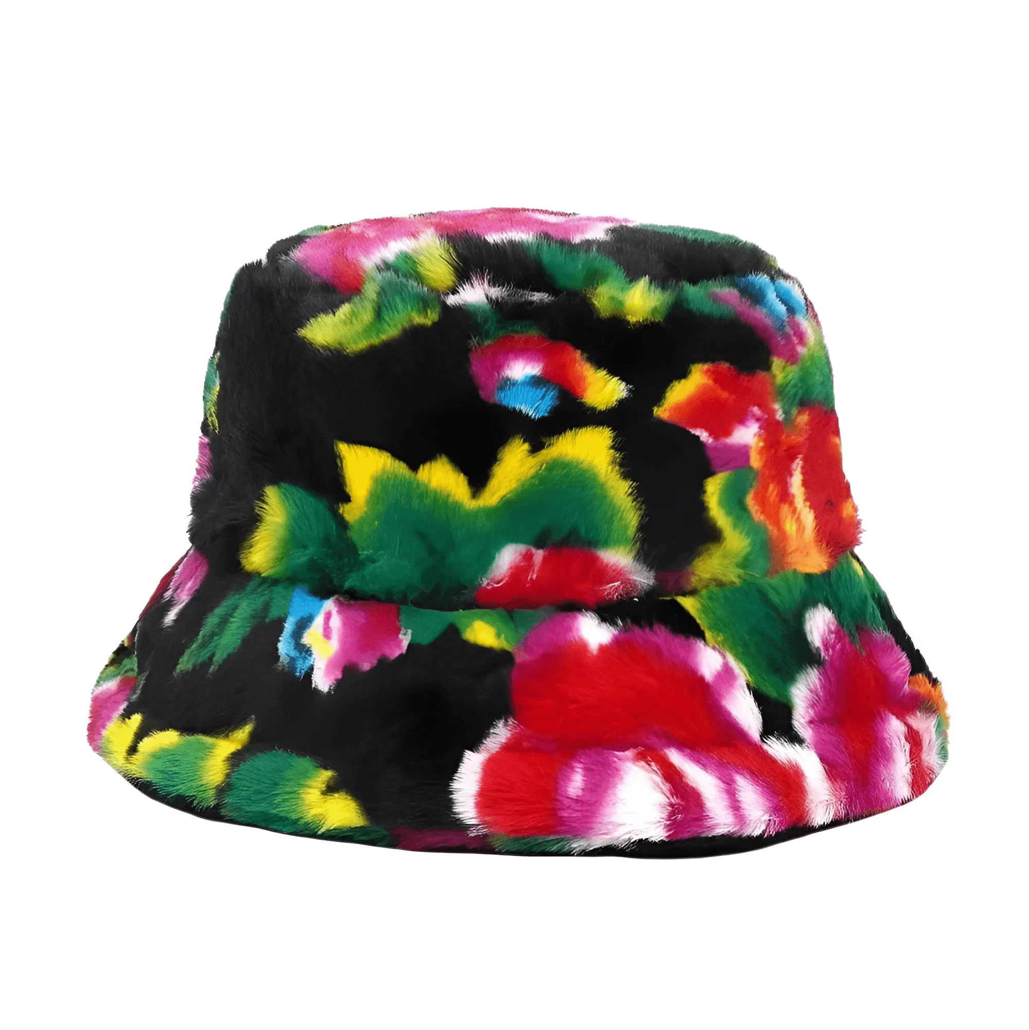 Warm Faux Fur Bucket Hats Women Men Fluffy Thick Faux Rabbit Hair Hats