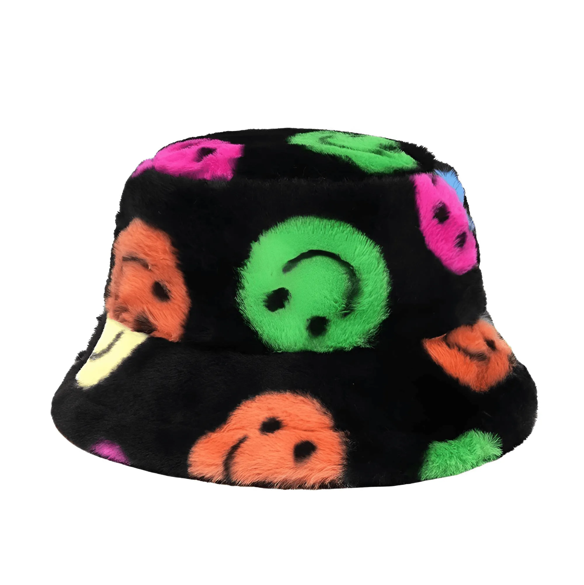 Warm Faux Fur Bucket Hats Women Men Fluffy Thick Faux Rabbit Hair Hats