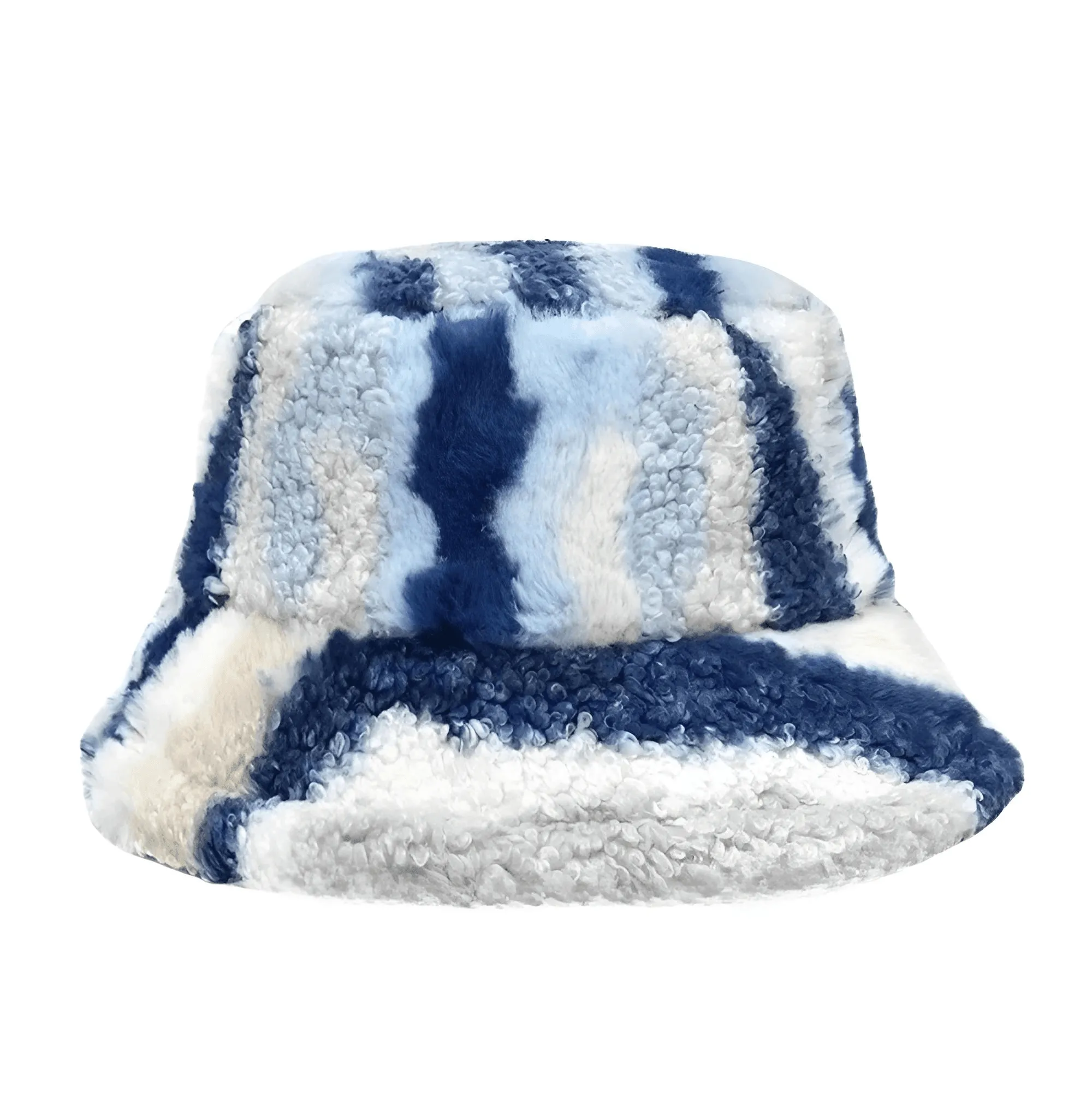 Warm Faux Fur Bucket Hats Women Men Fluffy Thick Faux Rabbit Hair Hats