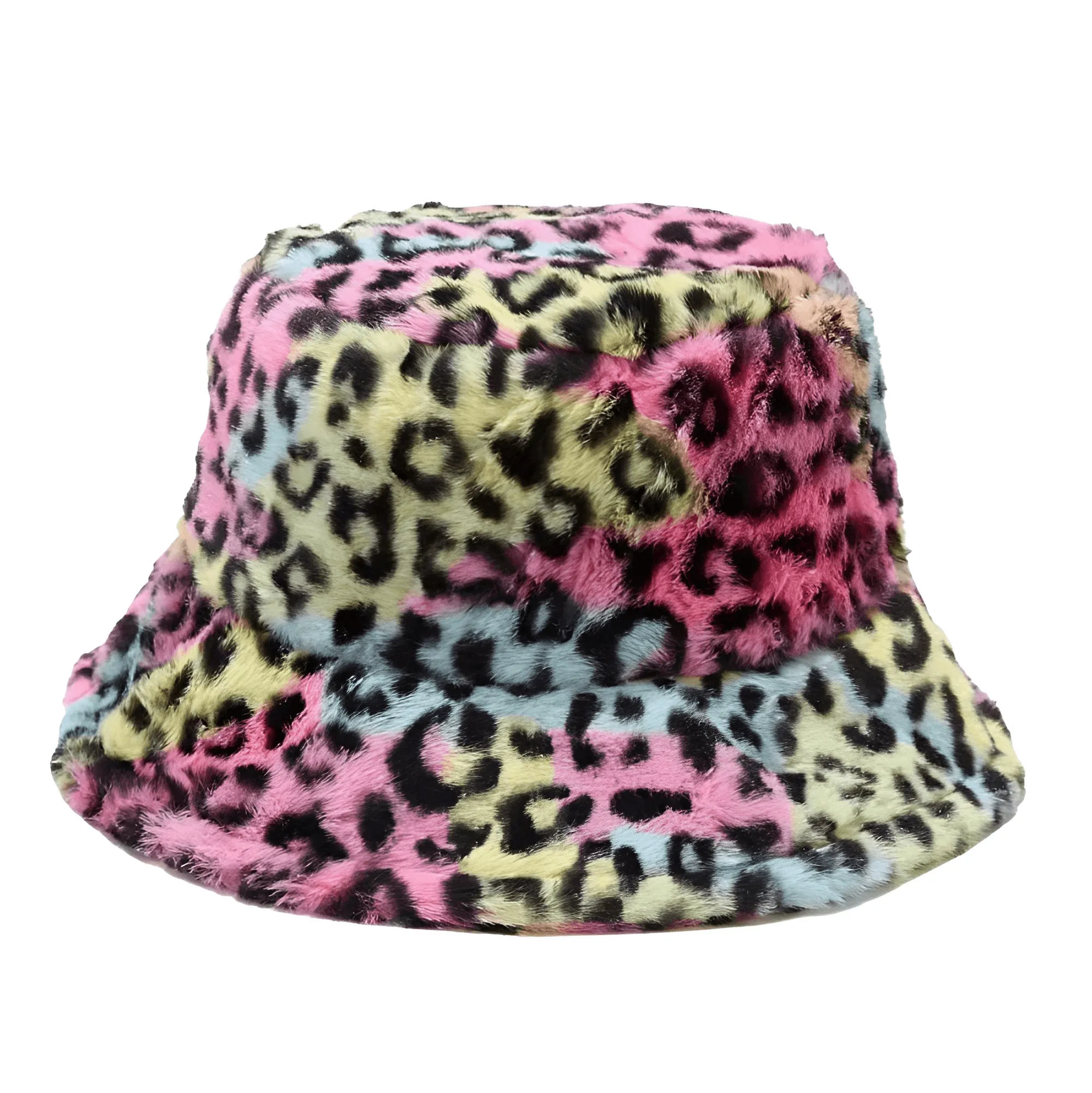 Warm Faux Fur Bucket Hats Women Men Fluffy Thick Faux Rabbit Hair Hats