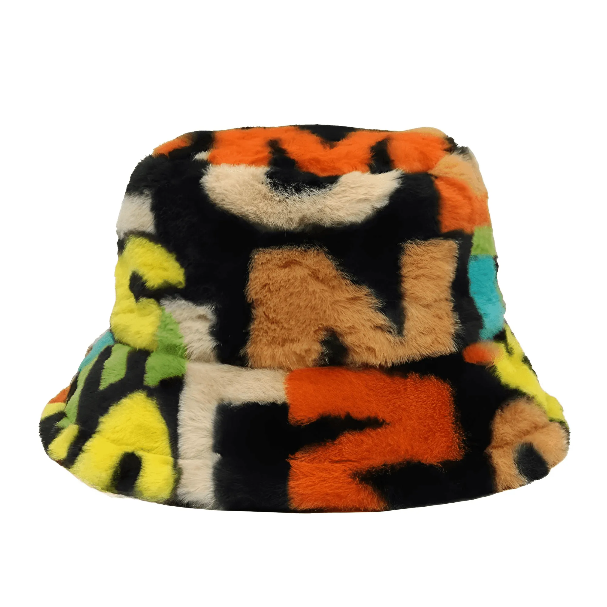Warm Faux Fur Bucket Hats Women Men Fluffy Thick Faux Rabbit Hair Hats