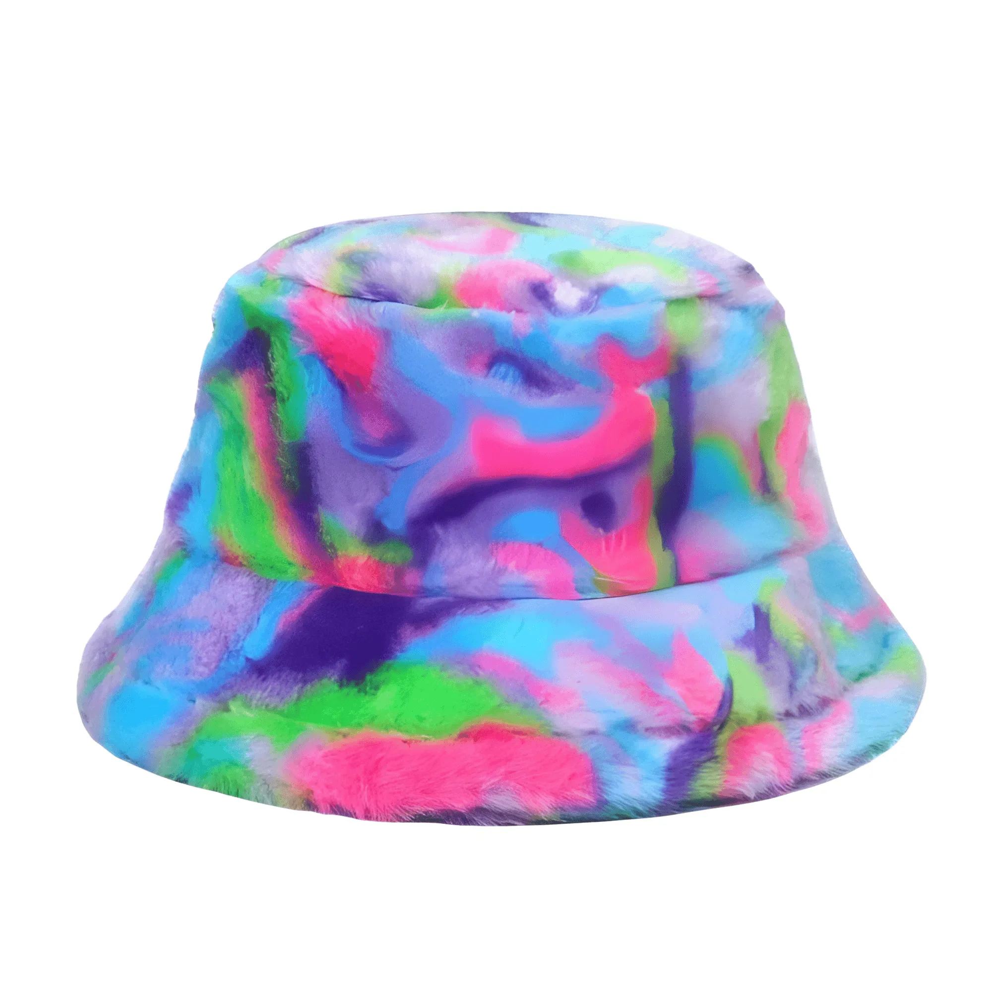 Warm Faux Fur Bucket Hats Women Men Fluffy Thick Faux Rabbit Hair Hats