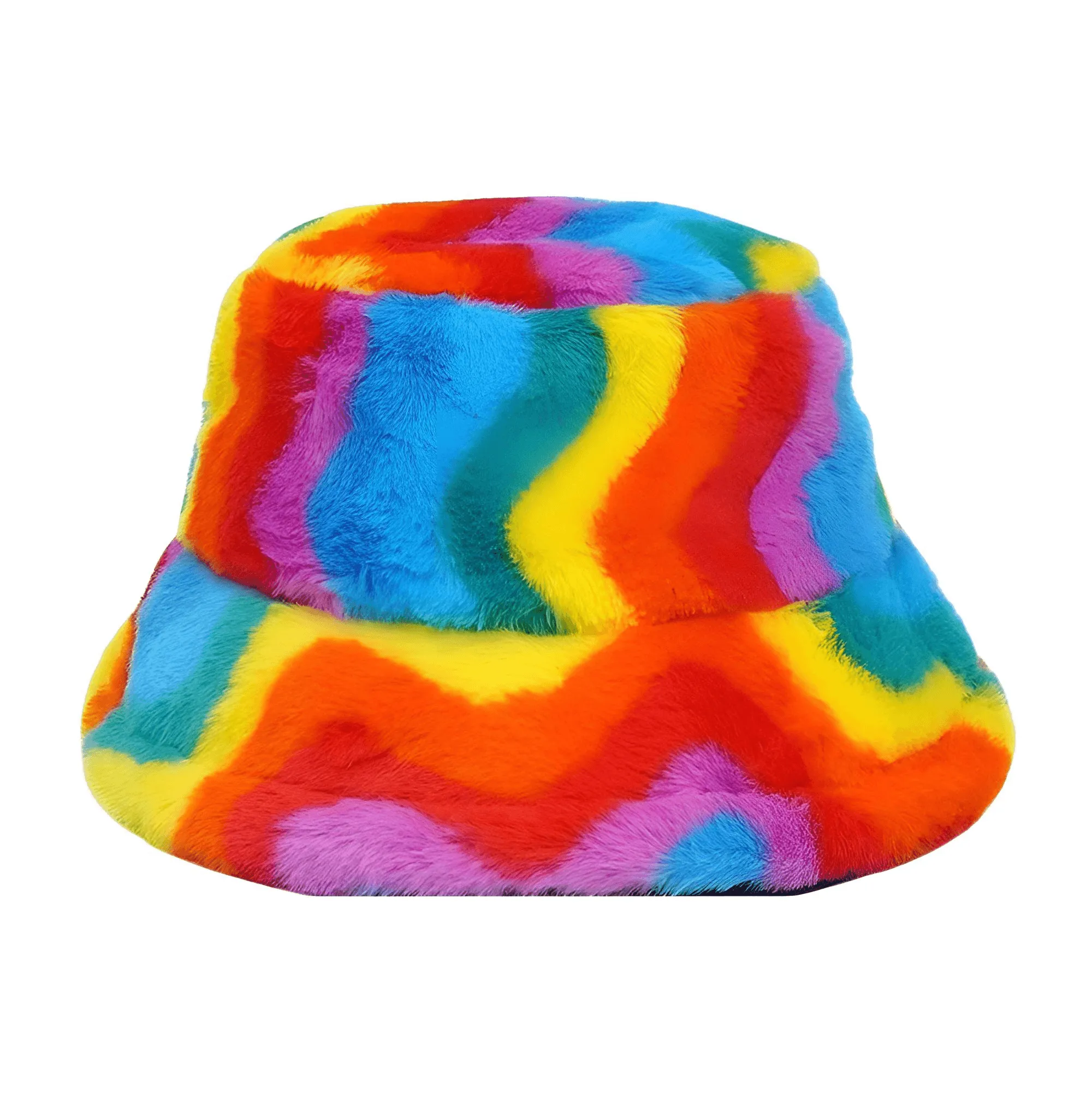 Warm Faux Fur Bucket Hats Women Men Fluffy Thick Faux Rabbit Hair Hats