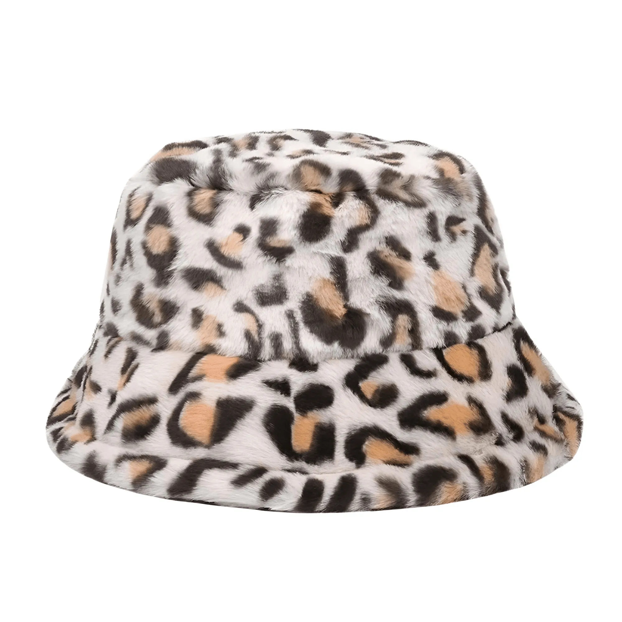 Warm Faux Fur Bucket Hats Women Men Fluffy Thick Faux Rabbit Hair Hats