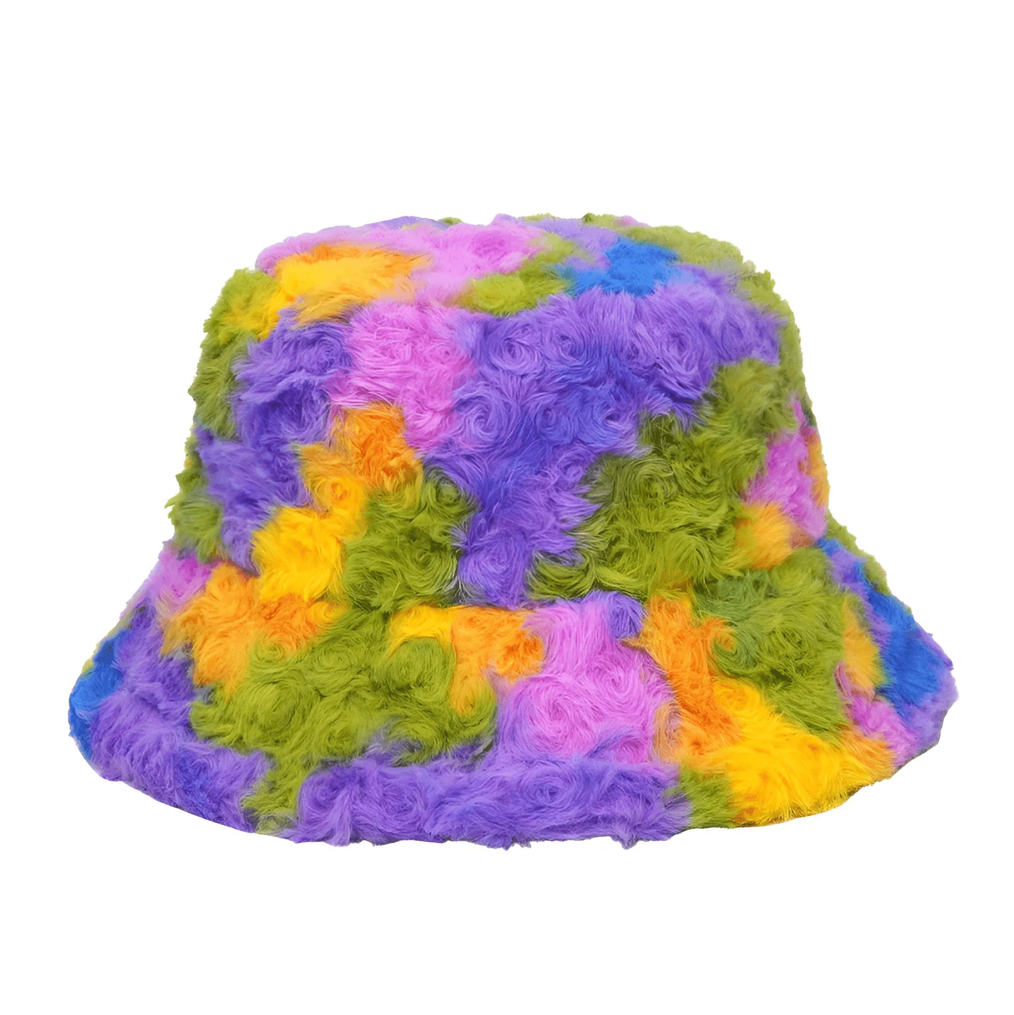 Warm Faux Fur Bucket Hats Women Men Fluffy Thick Faux Rabbit Hair Hats