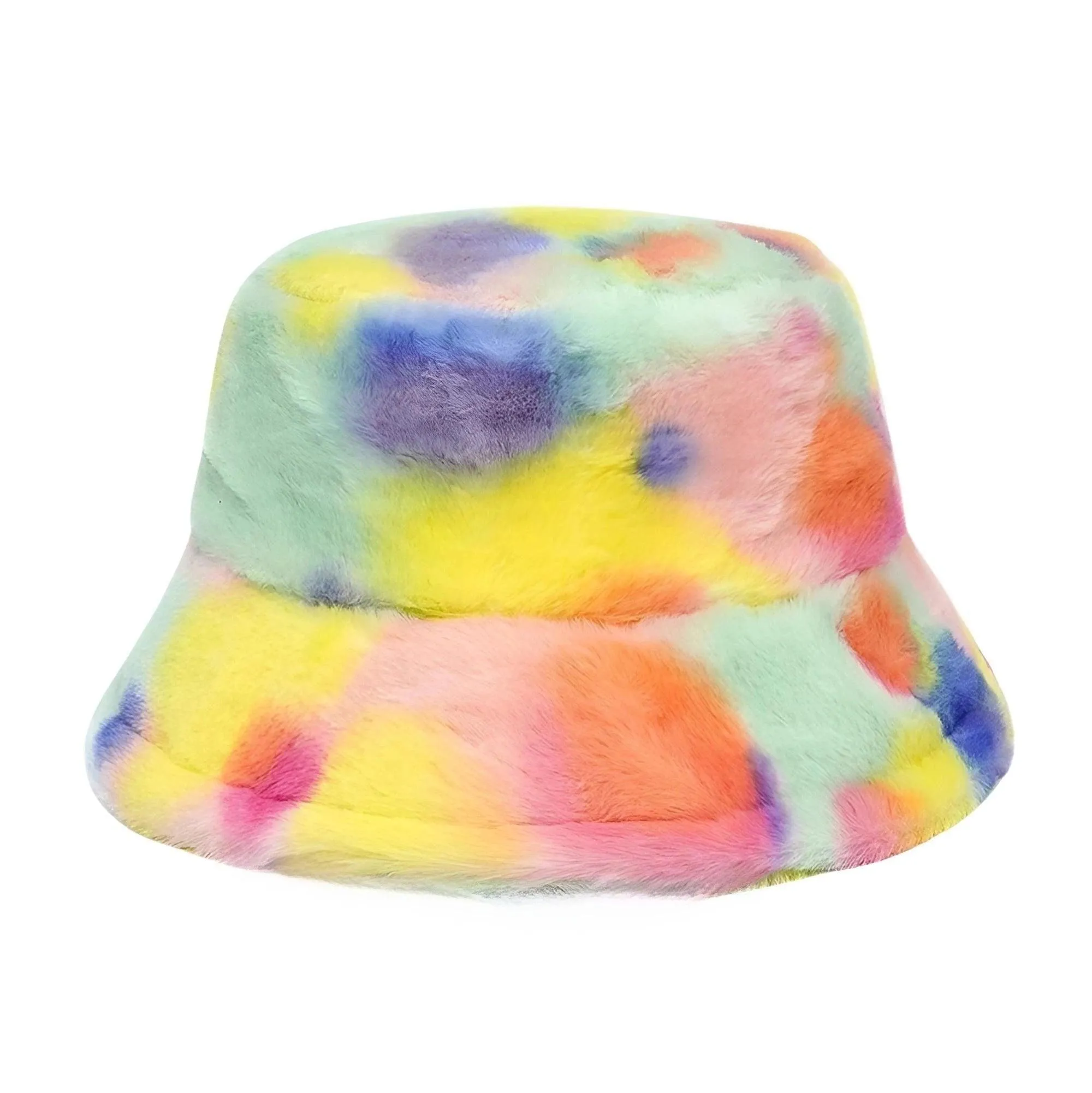 Warm Faux Fur Bucket Hats Women Men Fluffy Thick Faux Rabbit Hair Hats