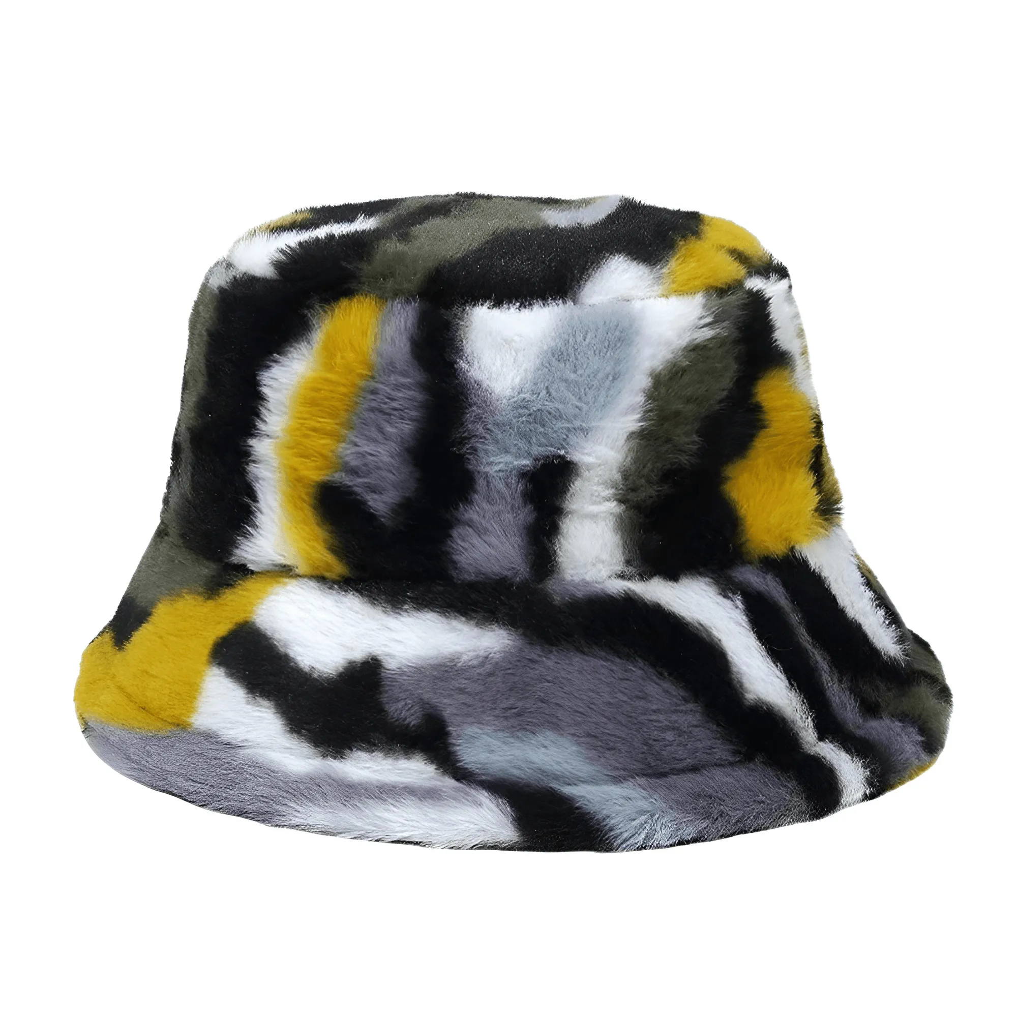 Warm Faux Fur Bucket Hats Women Men Fluffy Thick Faux Rabbit Hair Hats