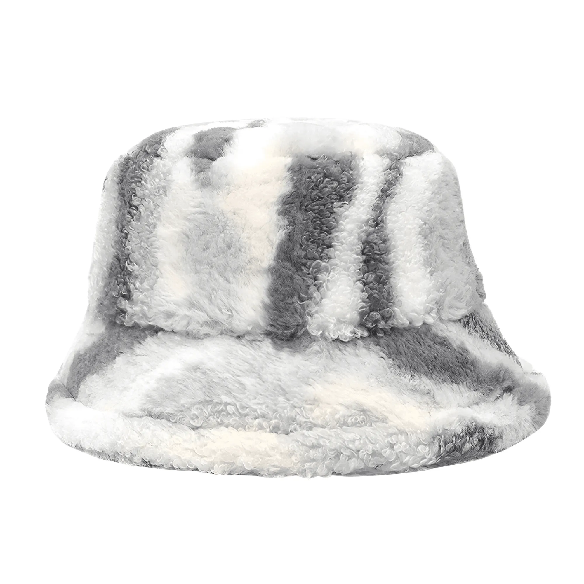 Warm Faux Fur Bucket Hats Women Men Fluffy Thick Faux Rabbit Hair Hats