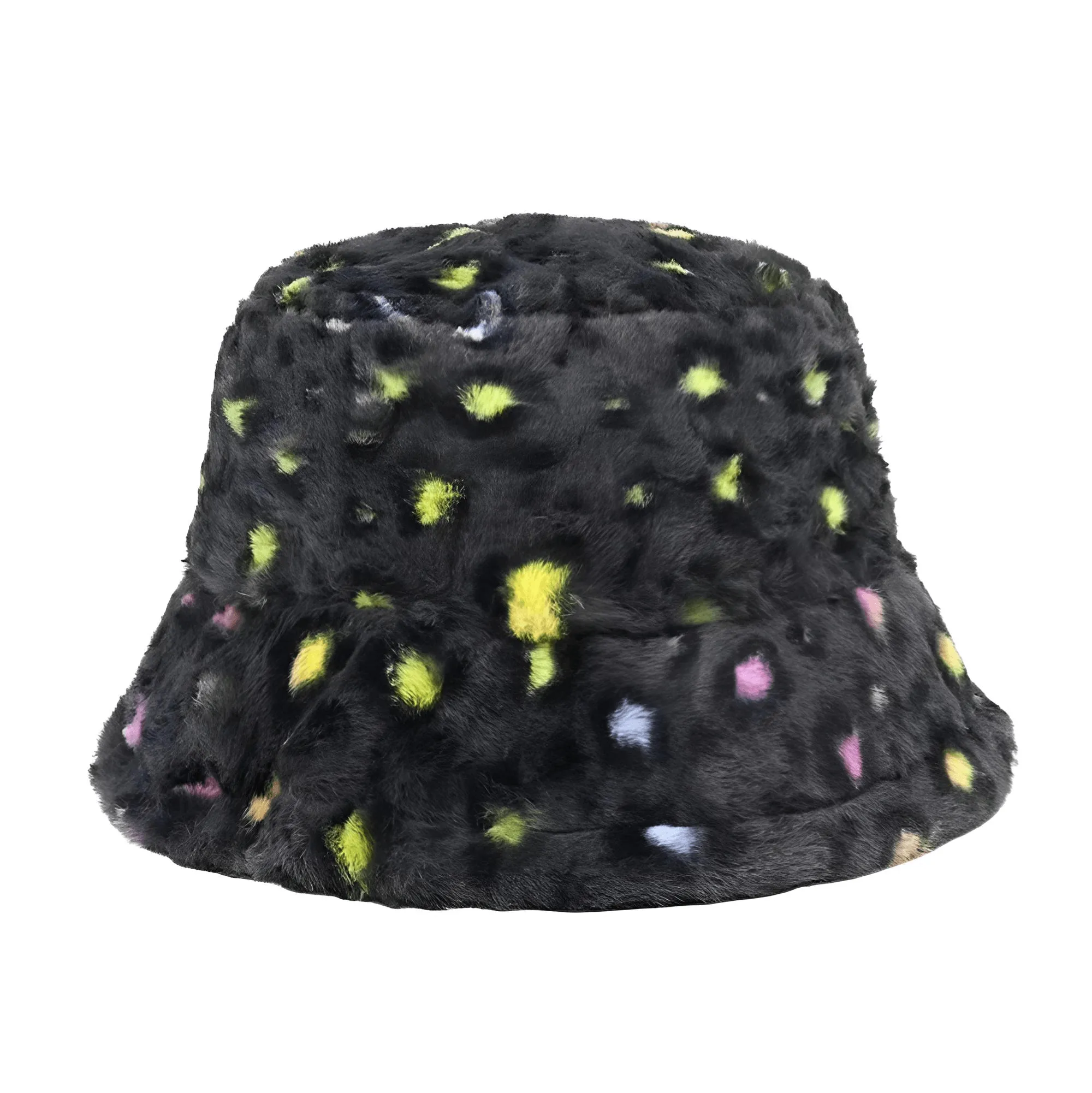 Warm Faux Fur Bucket Hats Women Men Fluffy Thick Faux Rabbit Hair Hats
