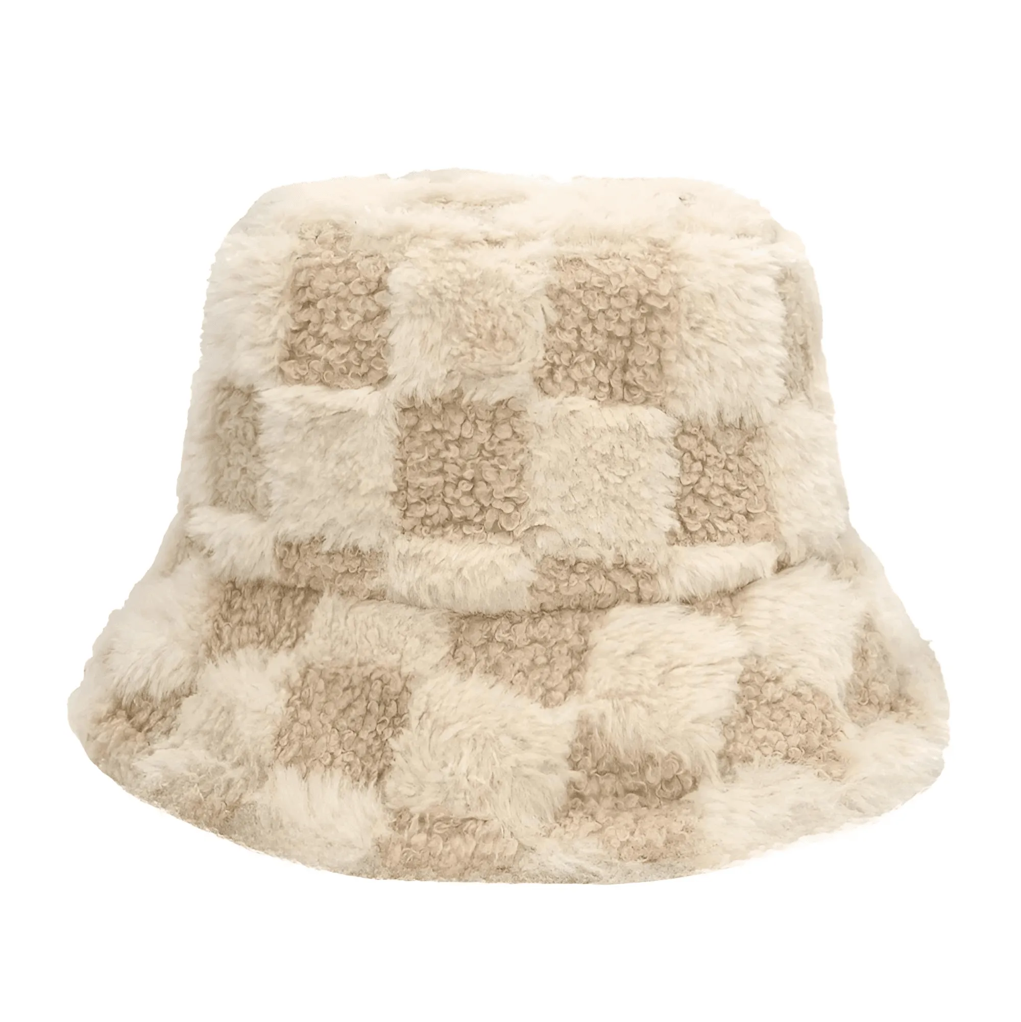 Warm Faux Fur Bucket Hats Women Men Fluffy Thick Faux Rabbit Hair Hats