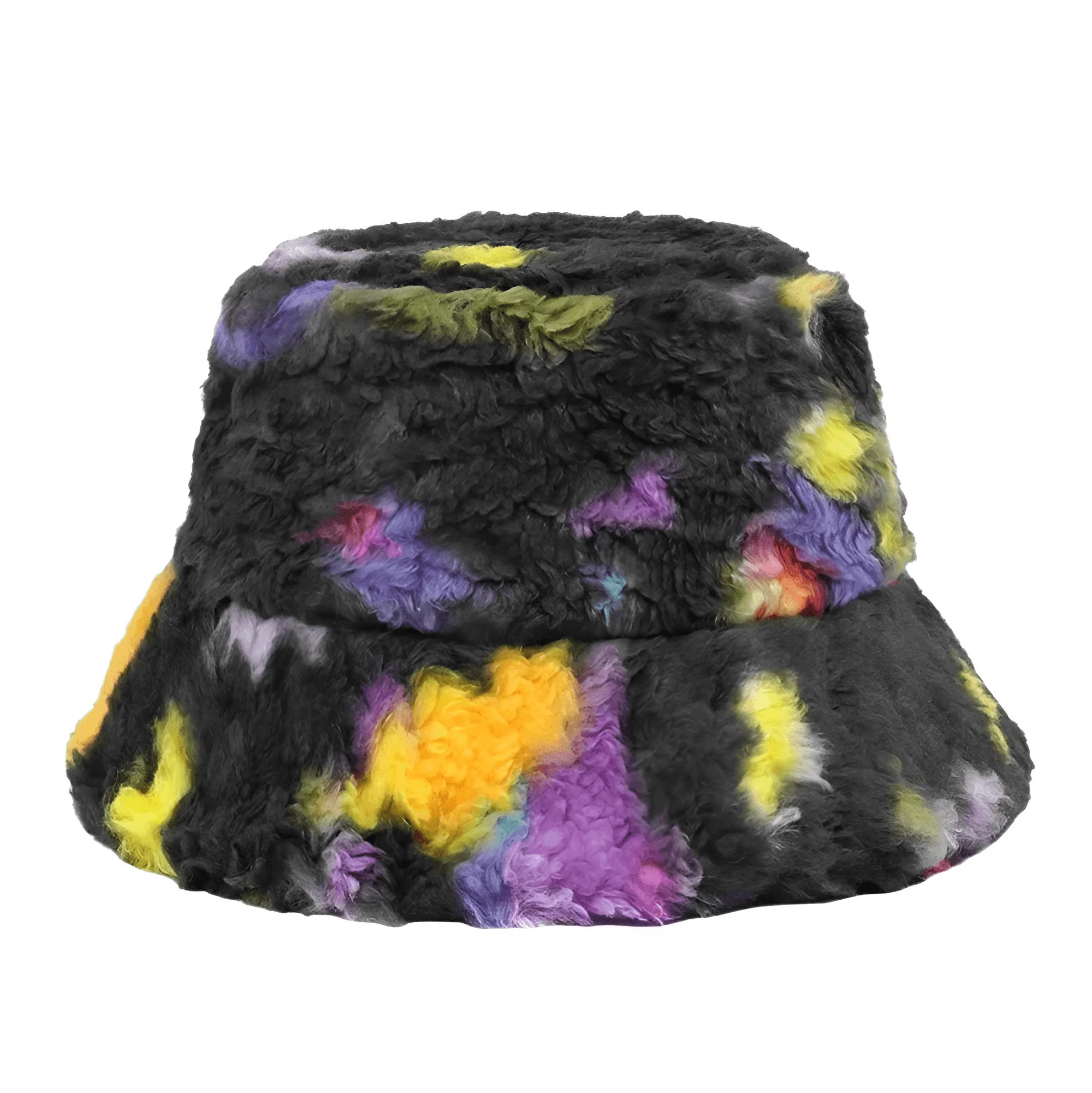 Warm Faux Fur Bucket Hats Women Men Fluffy Thick Faux Rabbit Hair Hats