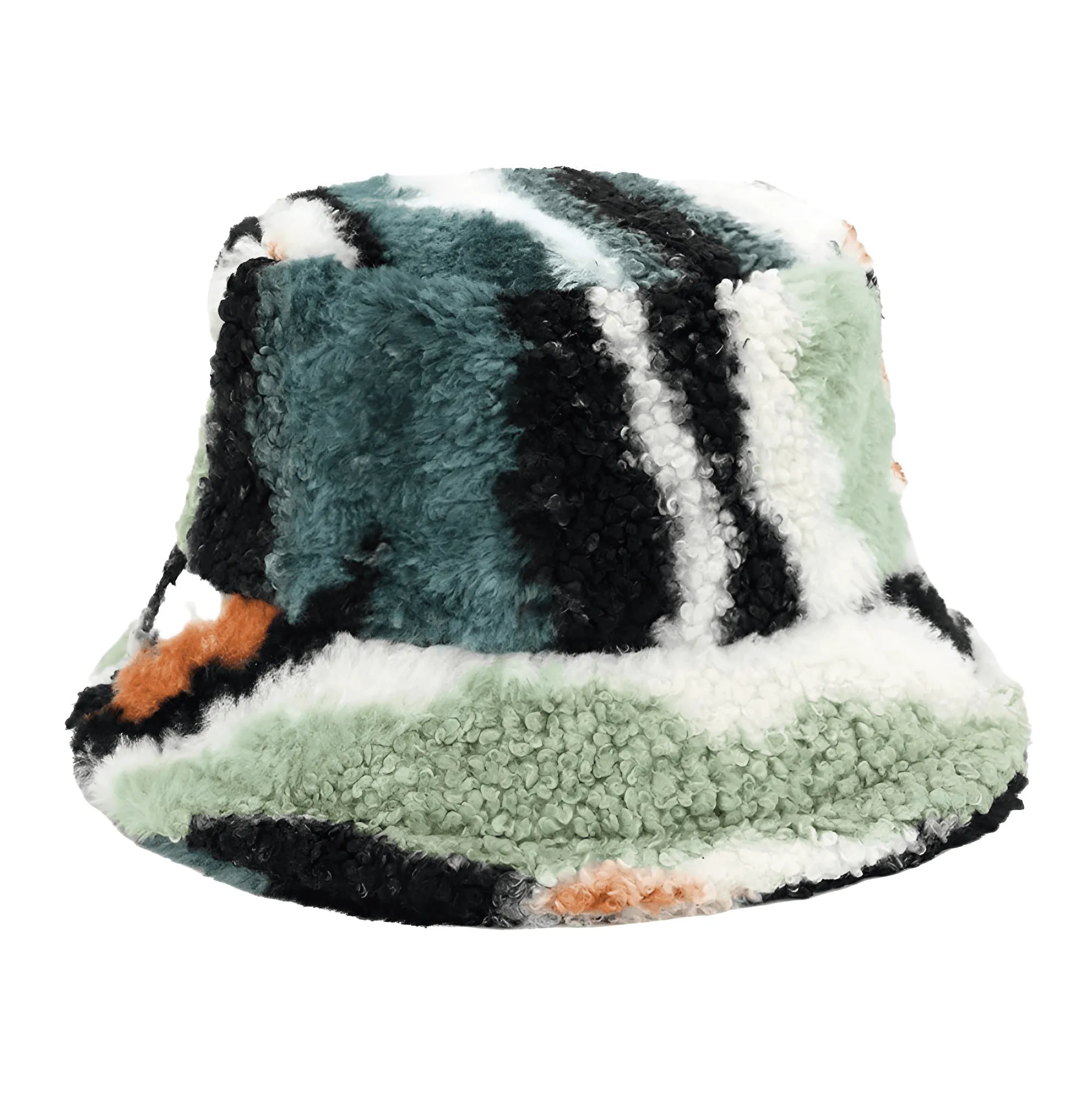 Warm Faux Fur Bucket Hats Women Men Fluffy Thick Faux Rabbit Hair Hats